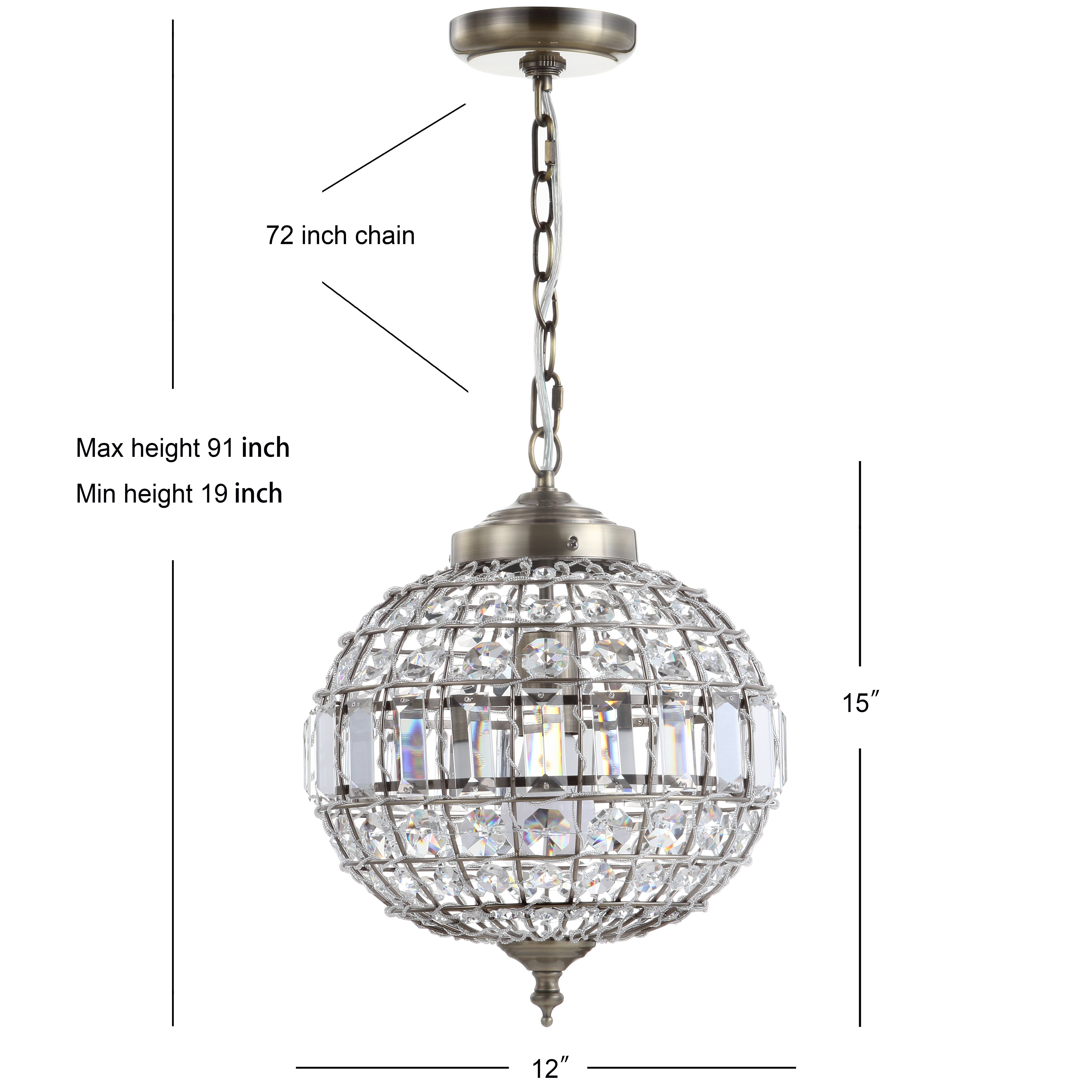 Georgina Crystal/Metal LED Pendant Pendant
