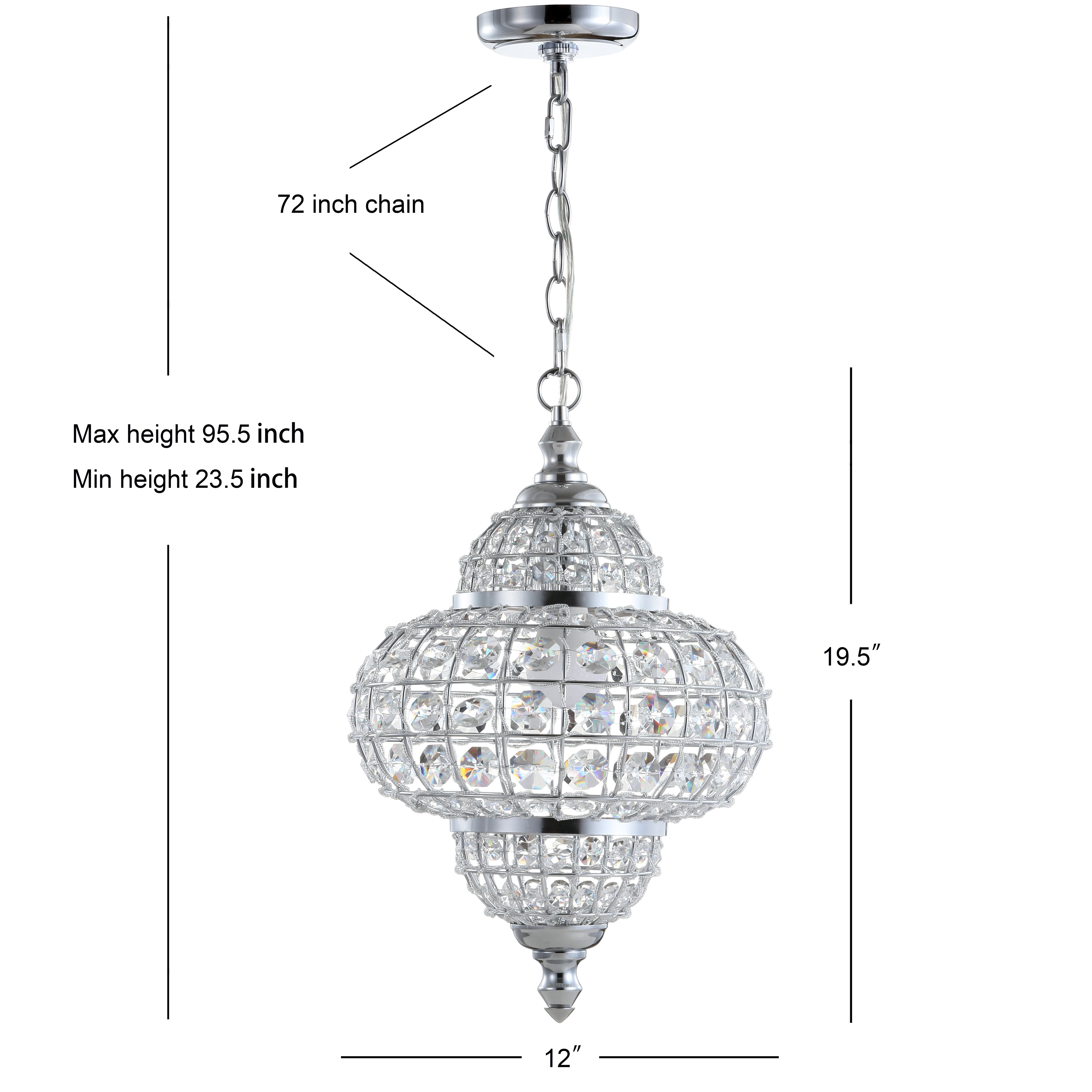 Juliette Crystal/Metal LED Pendant Pendant