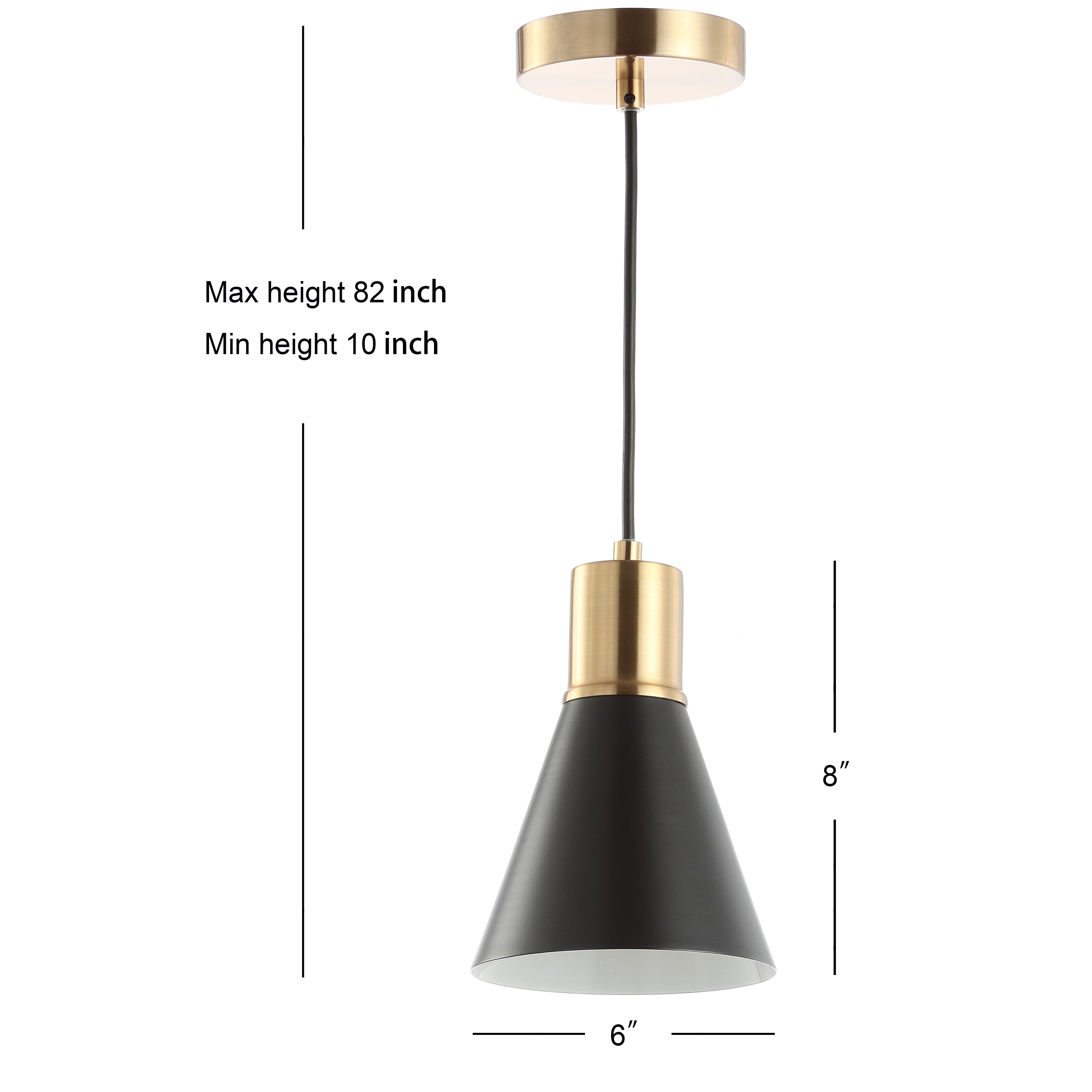 Apollo 1-Light Mid-Century Modern Iron LED Pendant