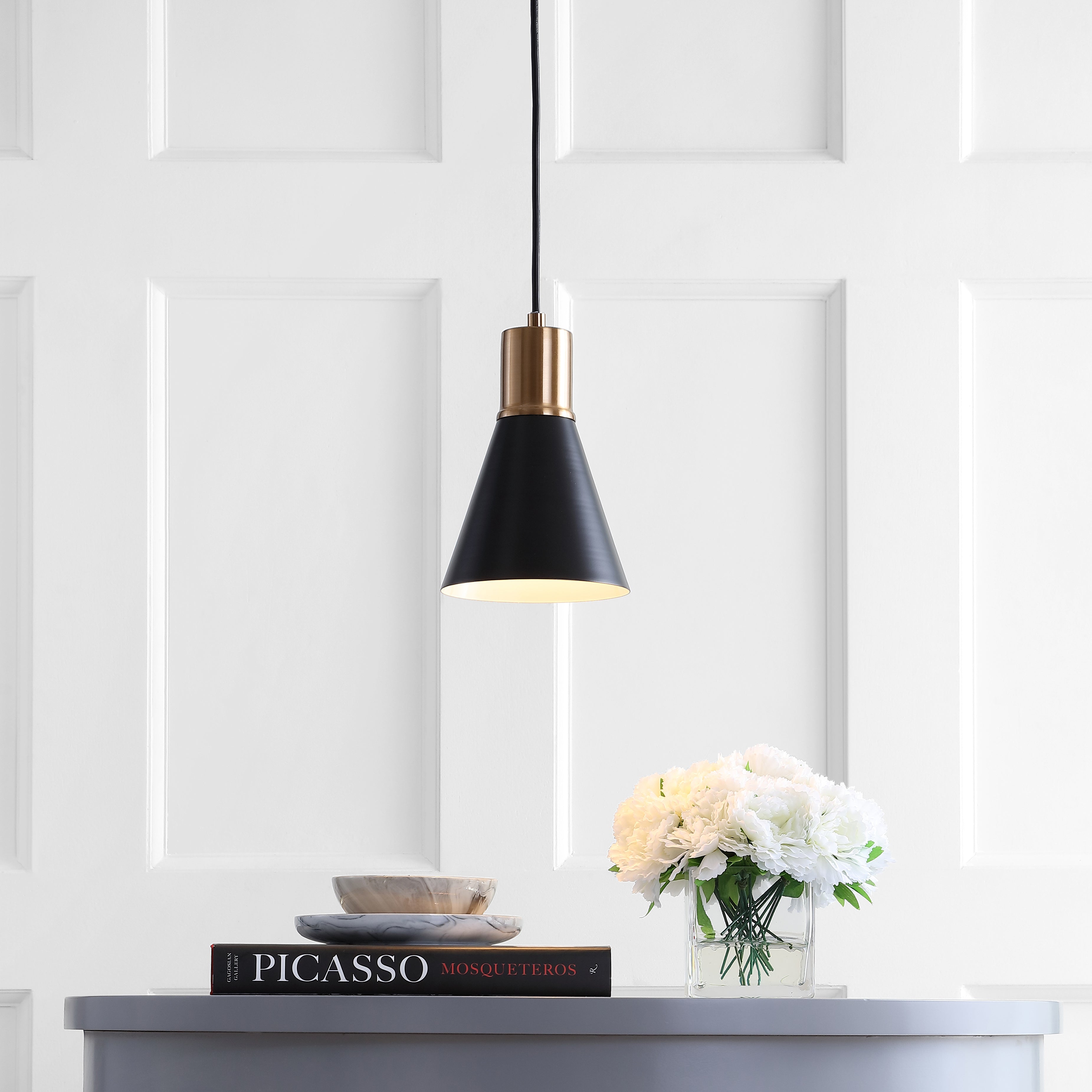 Apollo 1-Light Mid-Century Modern Iron LED Pendant