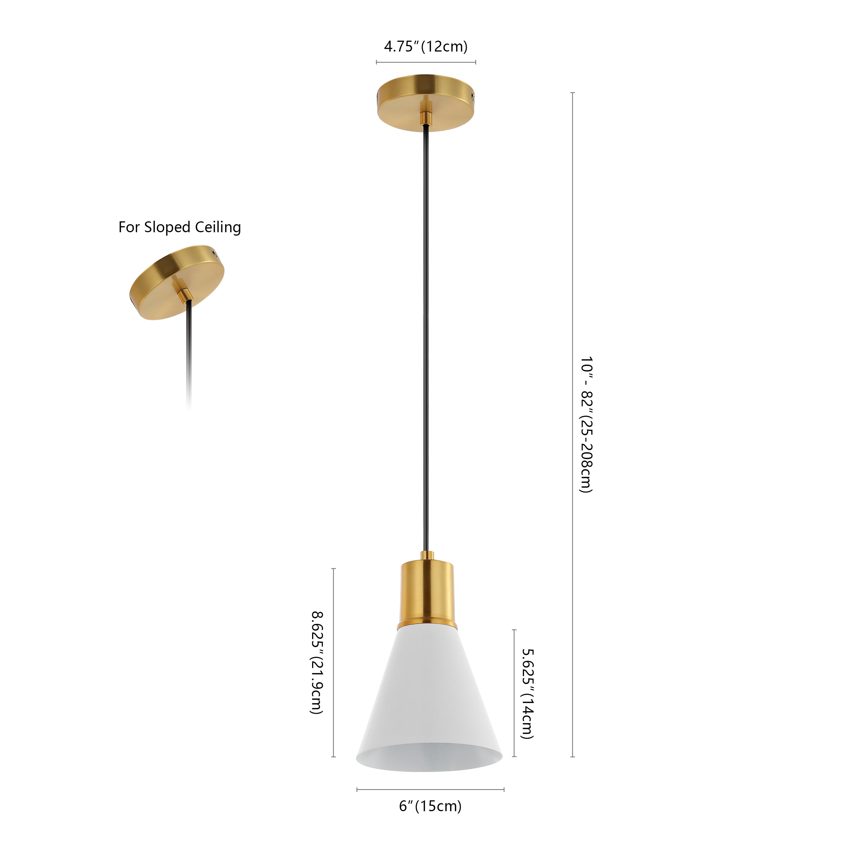 Apollo 1-Light Mid-Century Modern Iron LED Pendant