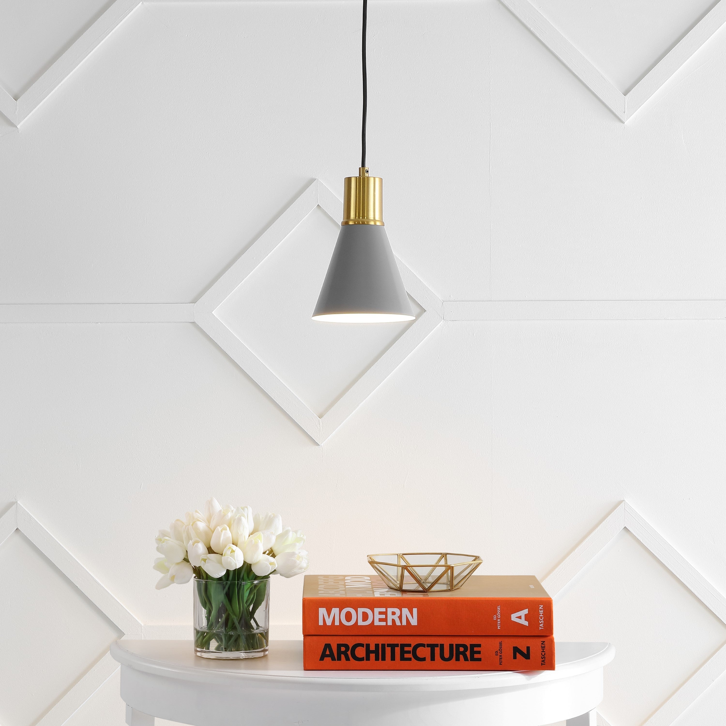 Apollo 1-Light Mid-Century Modern Iron LED Pendant