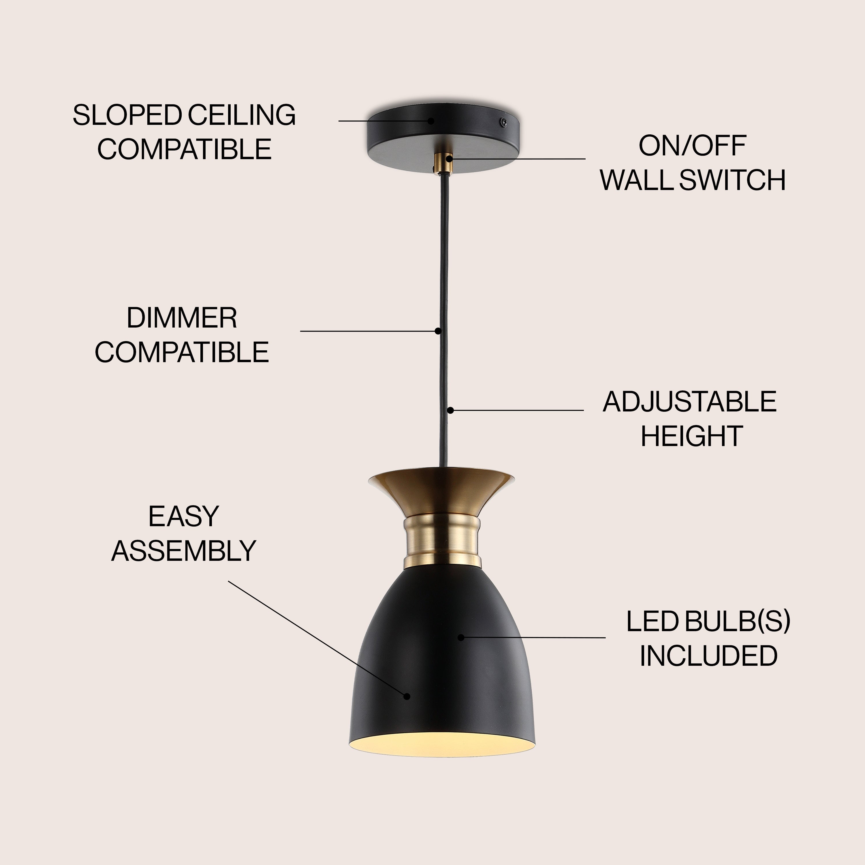 Edison Metal LED Pendant