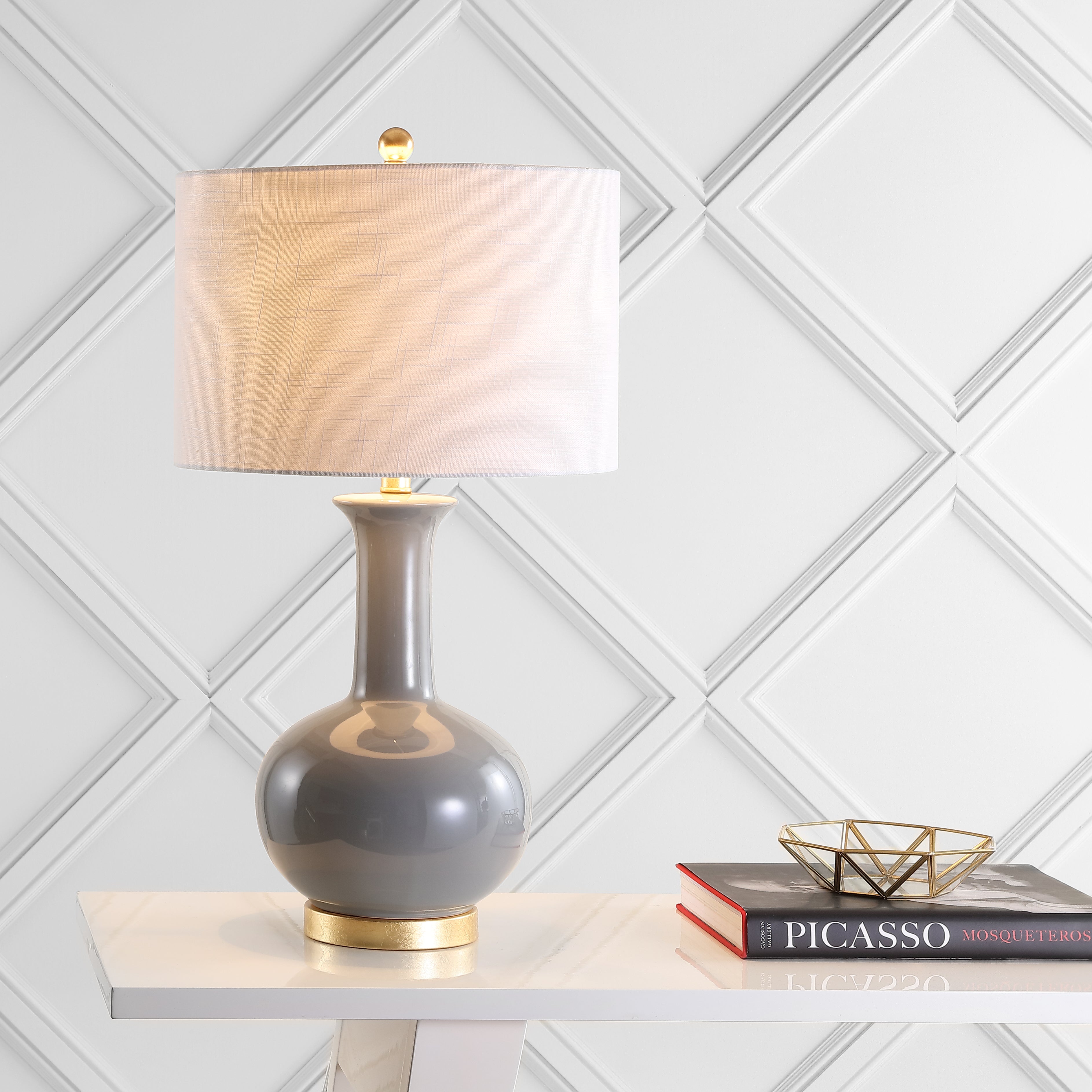 Brussels Ceramic/Metal LED Table Lamp