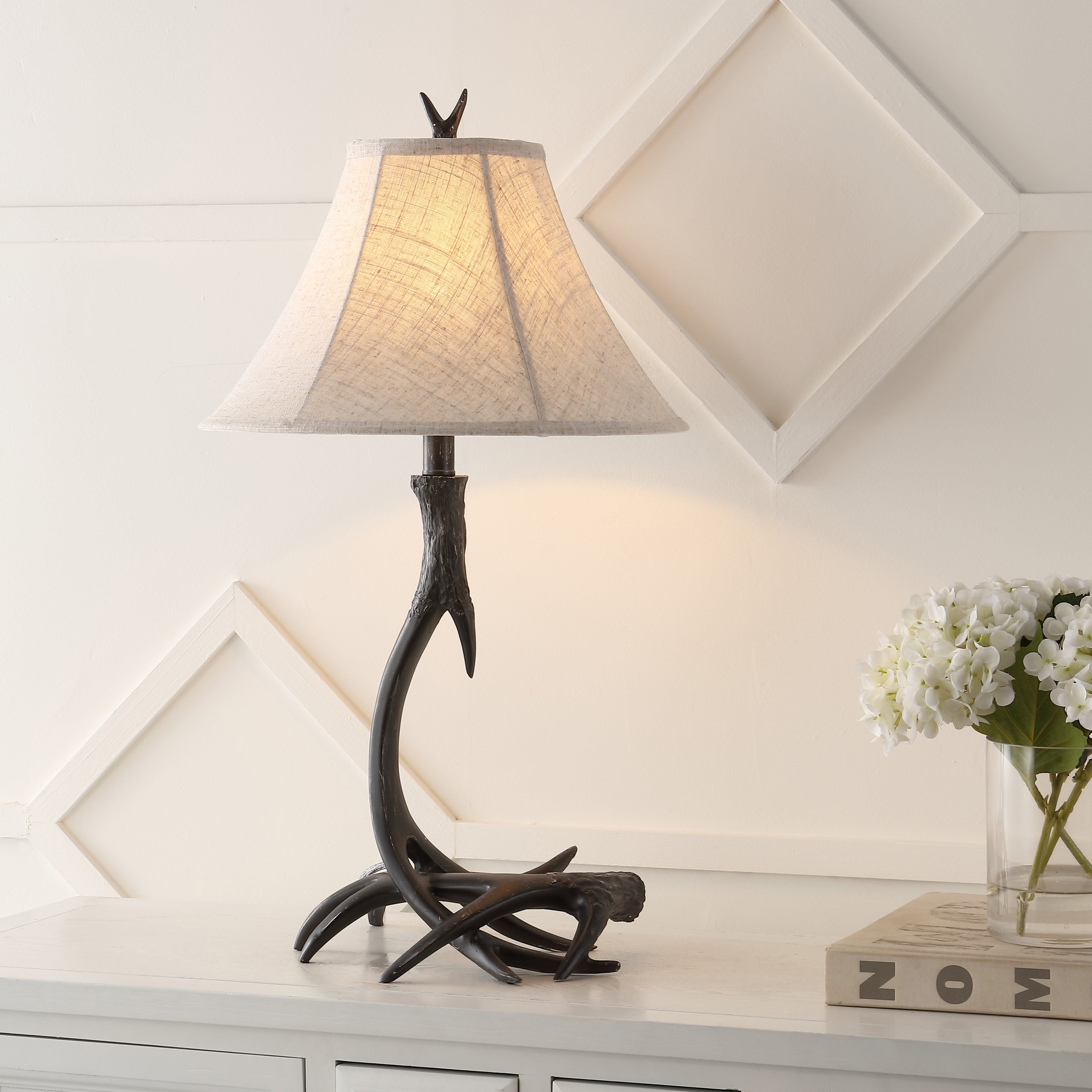 Antler Rustic Resin LED Table Lamp