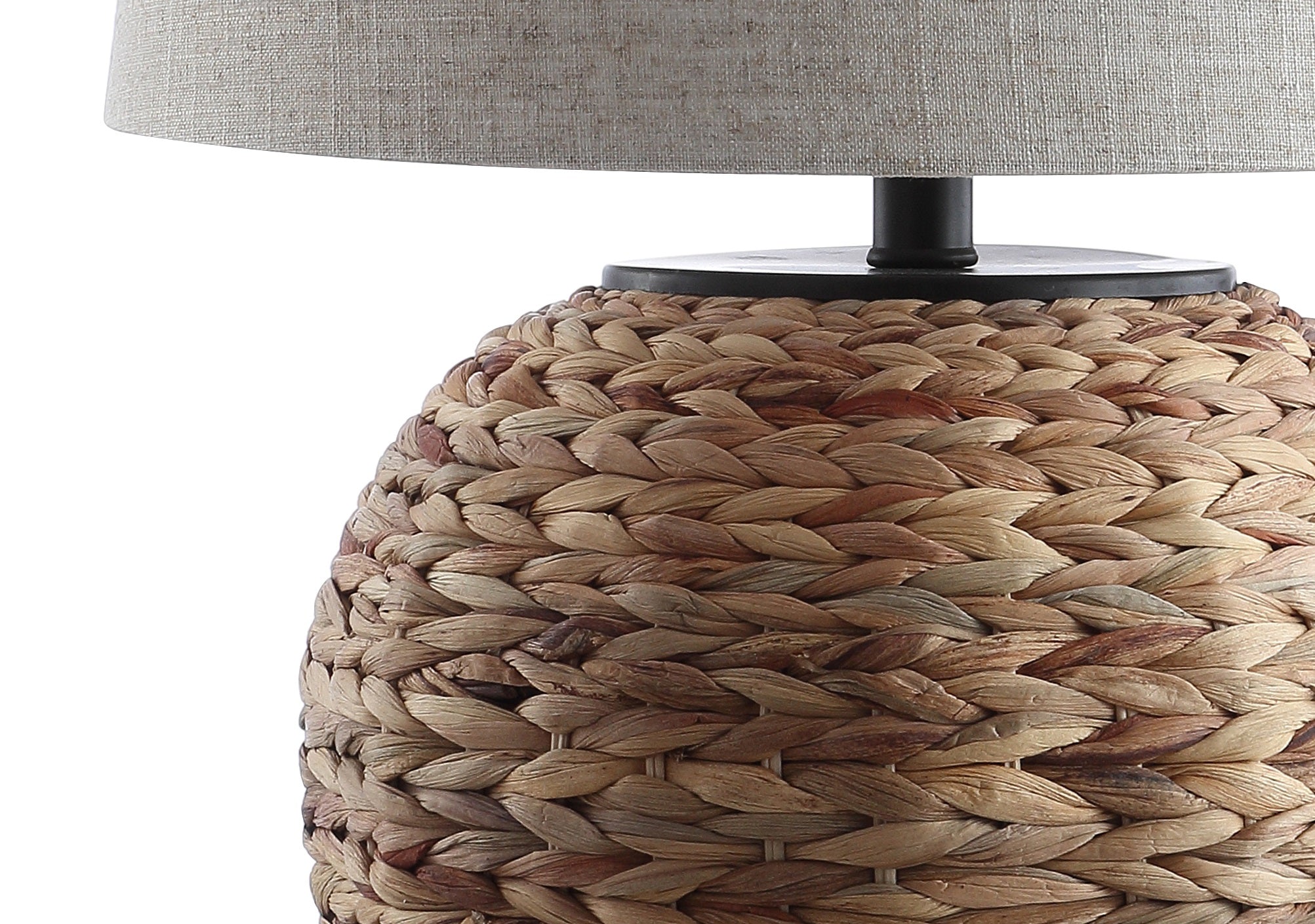 Alaro 1-Light Farmhouse Coastal Water Hyacinth Basket LED Table Lamp