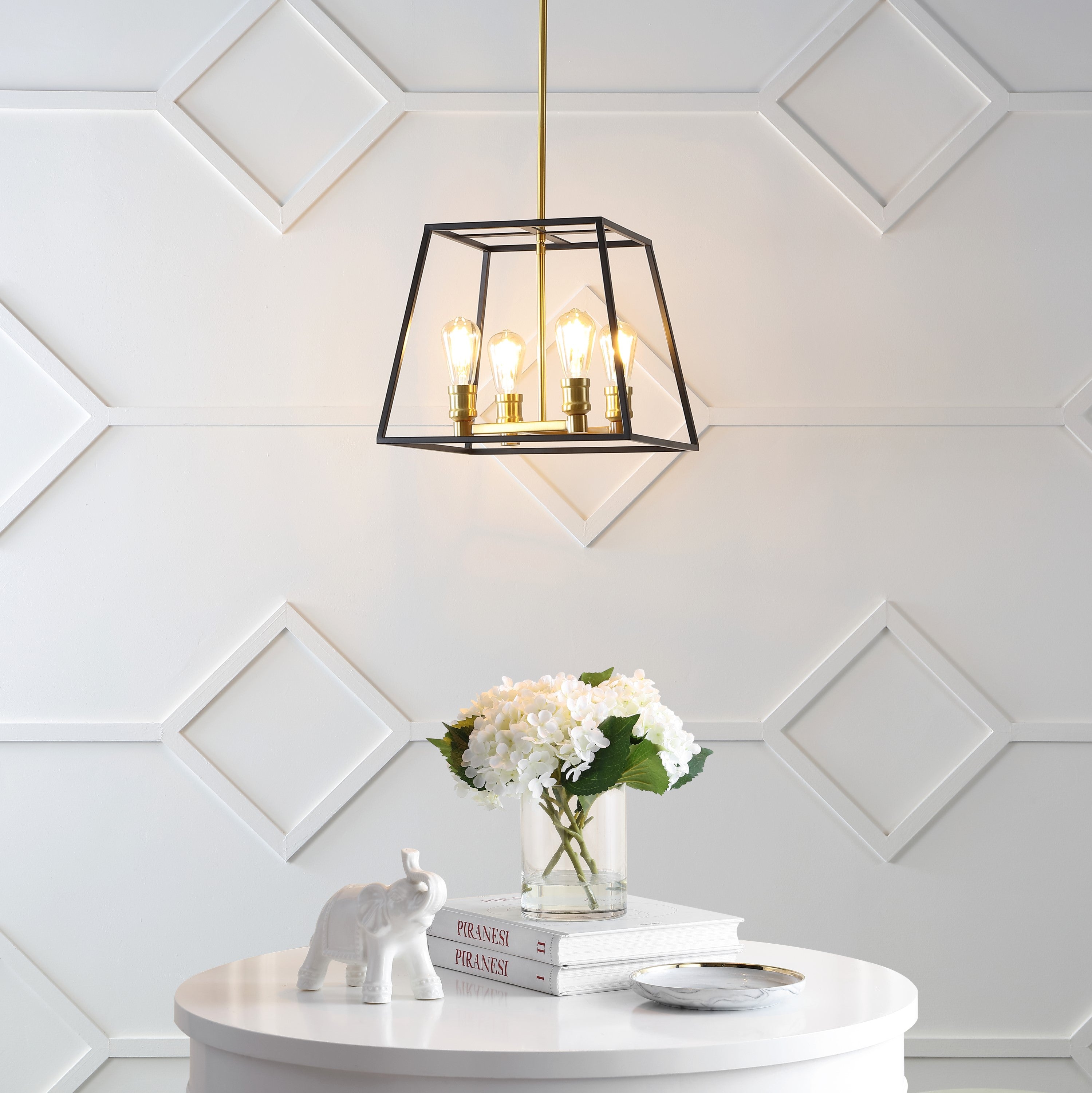 Lloyd 4-Light Farmhouse Industrial Iron LED Pendant