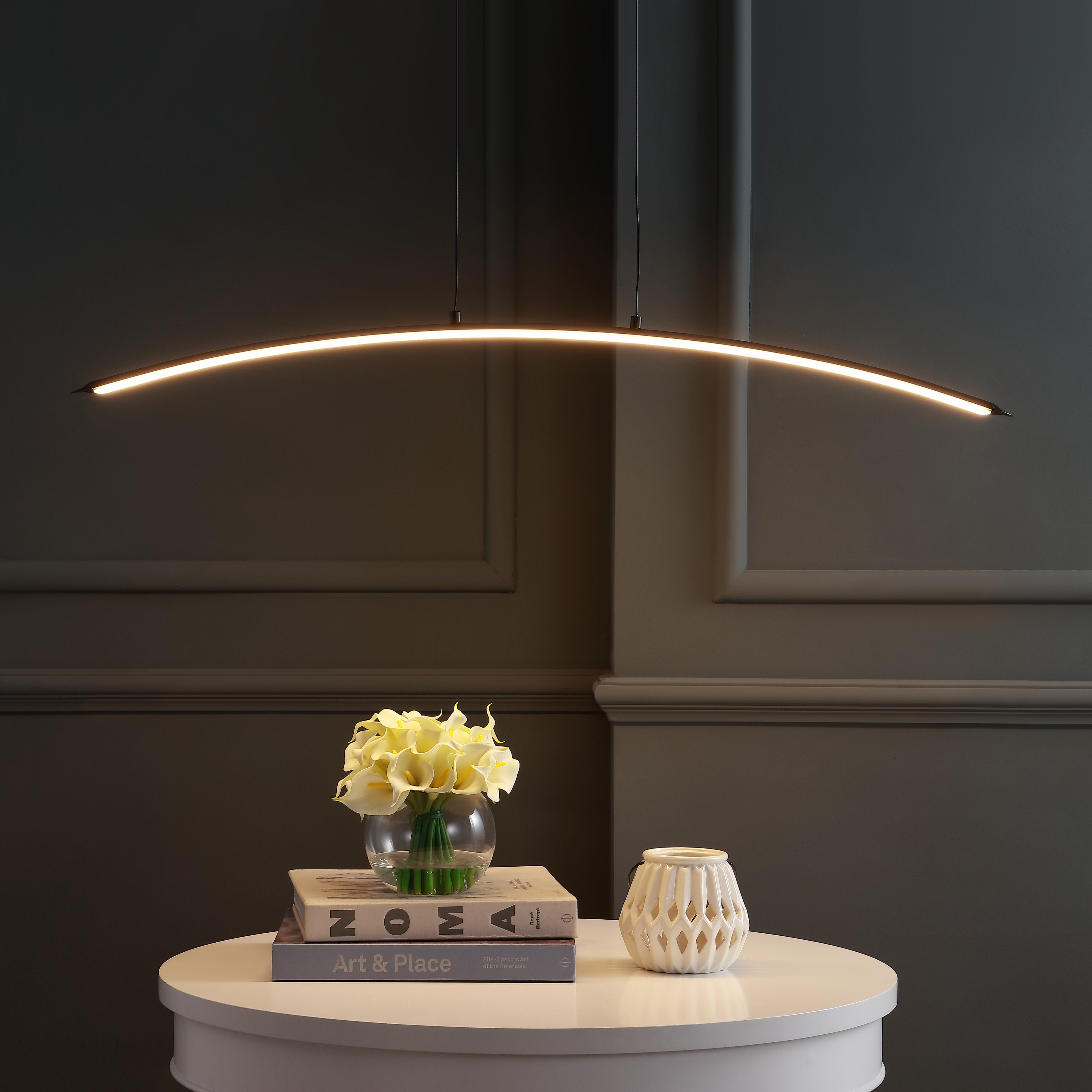 Roxanna Dimmable Adjustable Integrated LED Metal Linear Pendant