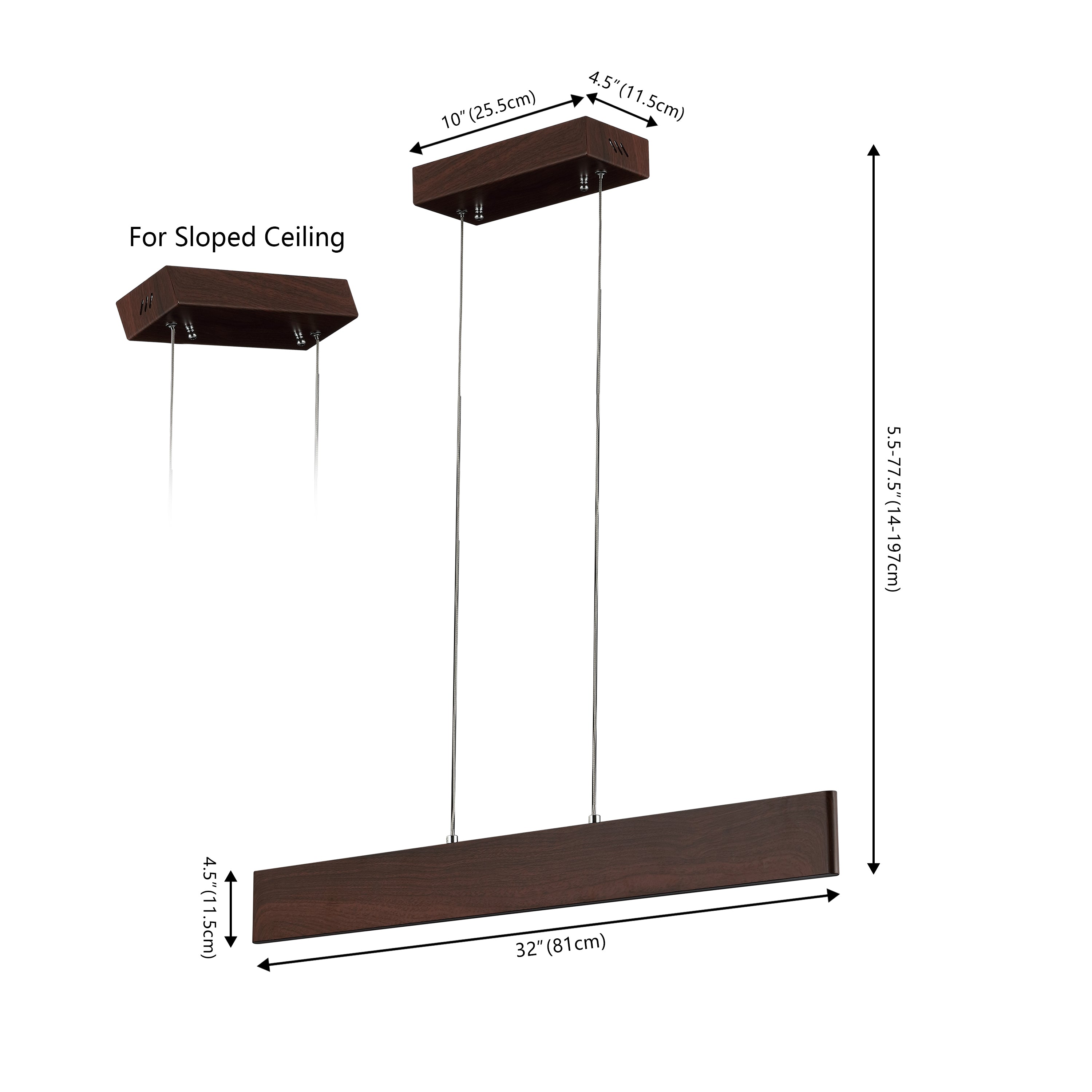 Draper Adjustable Integrated LED Metal Linear Pendant