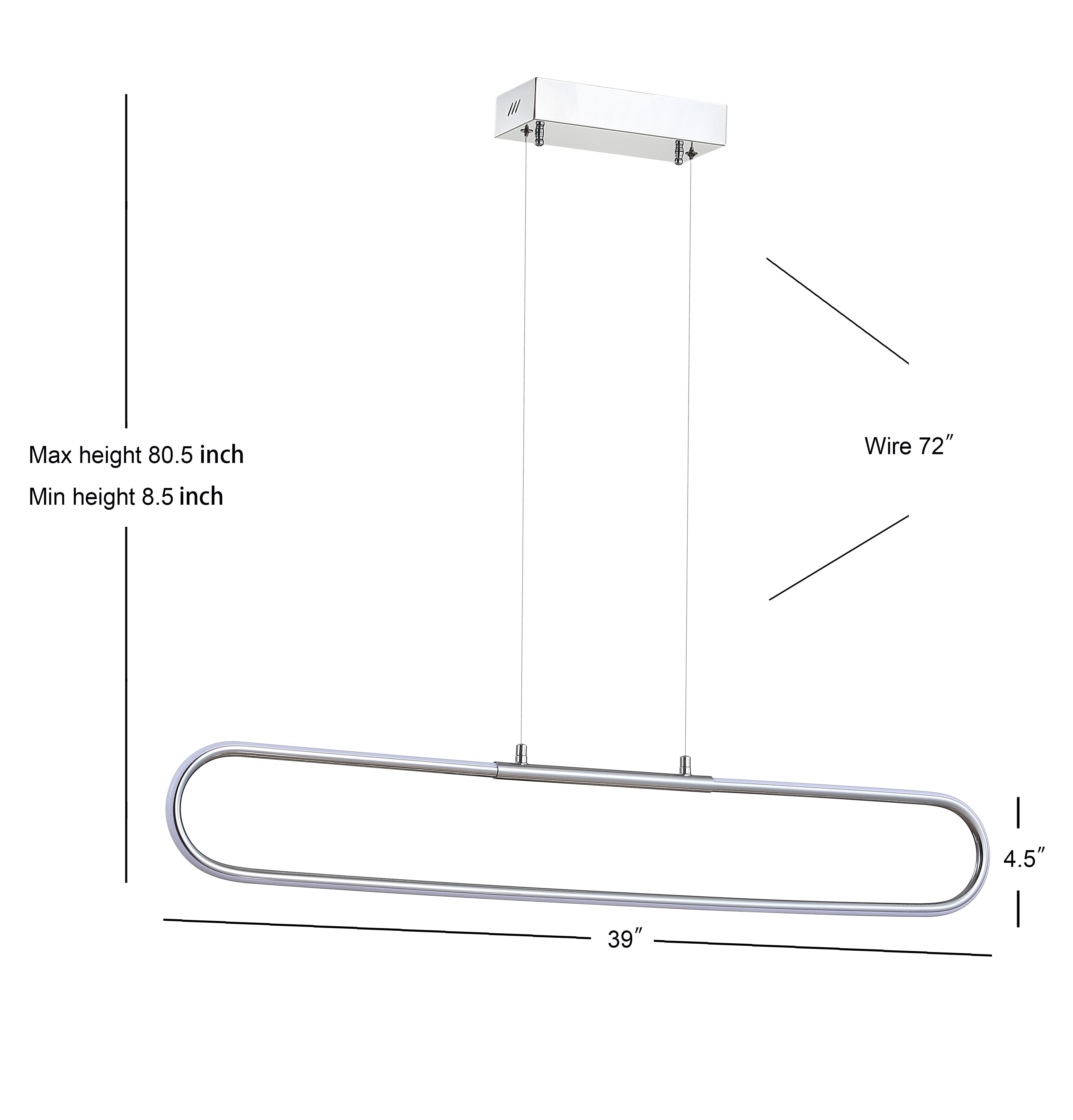 Ned Dimmable Adjustable Integrated LED Metal Linear Pendant