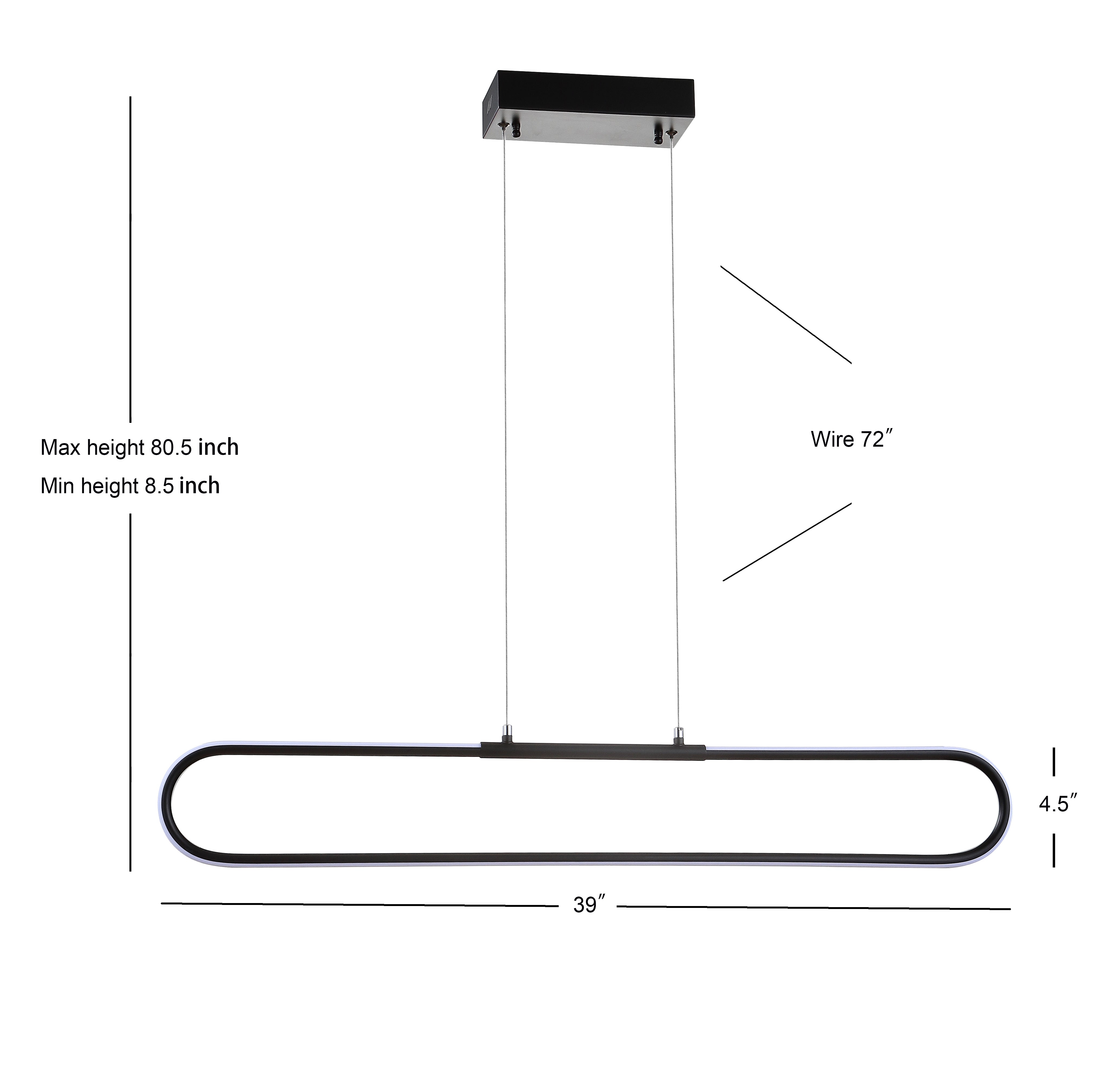 Ned Dimmable Adjustable Integrated LED Metal Linear Pendant