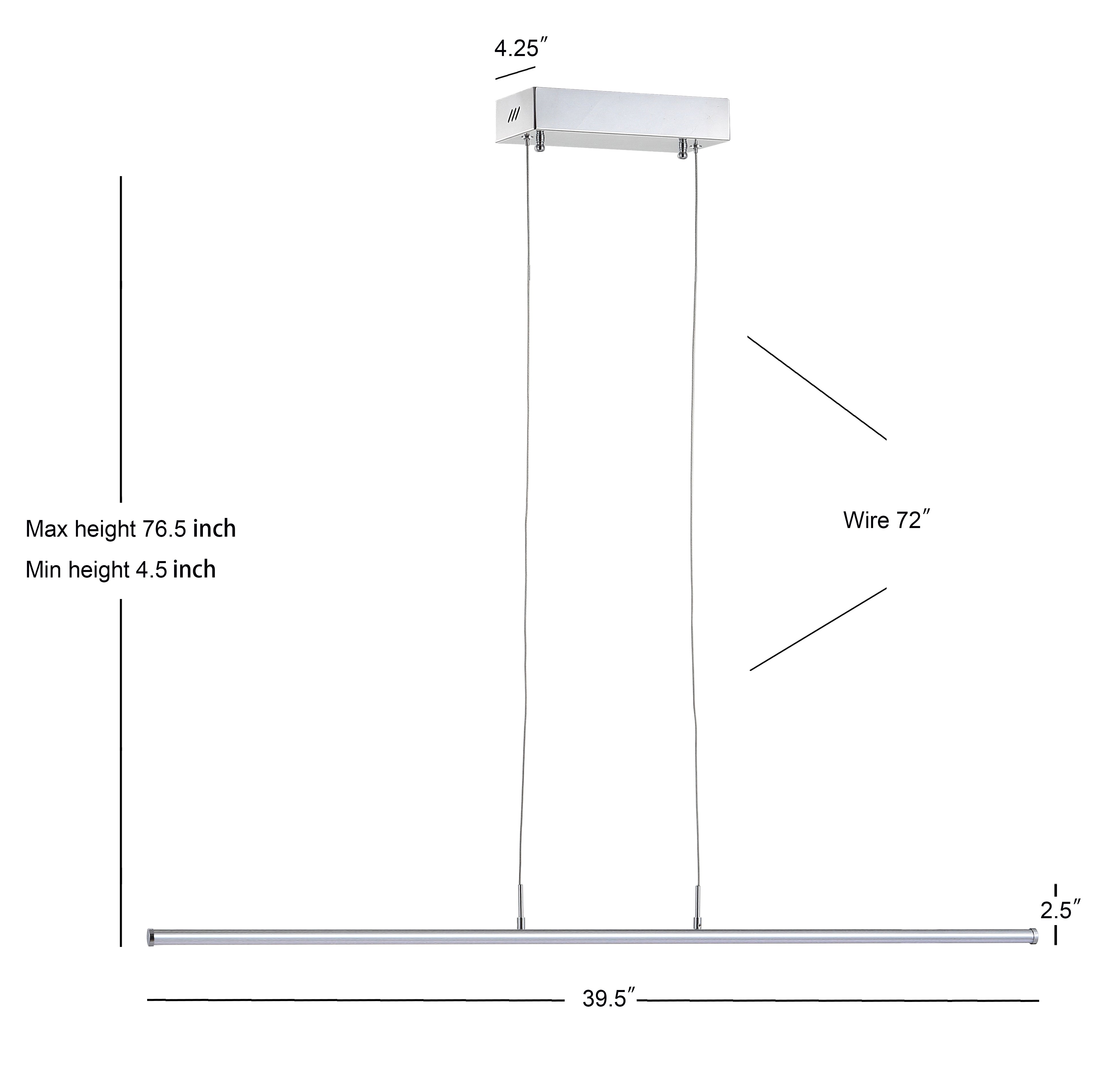 Conley Dimmable Adjustable Integrated LED Metal Linear Pendant