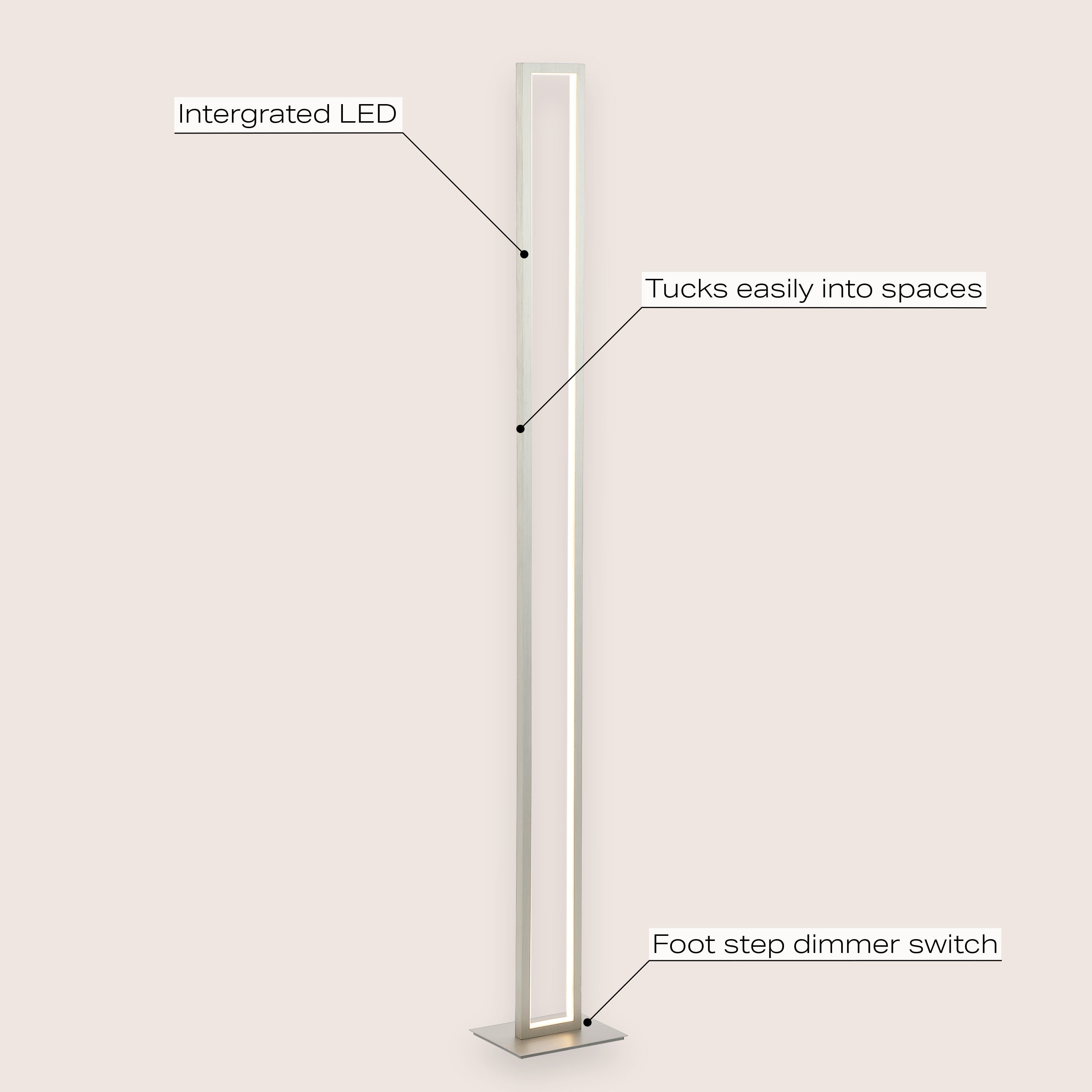 Johan Modern Minimalist Aluminum Integrated Tower LED Floor Lamp