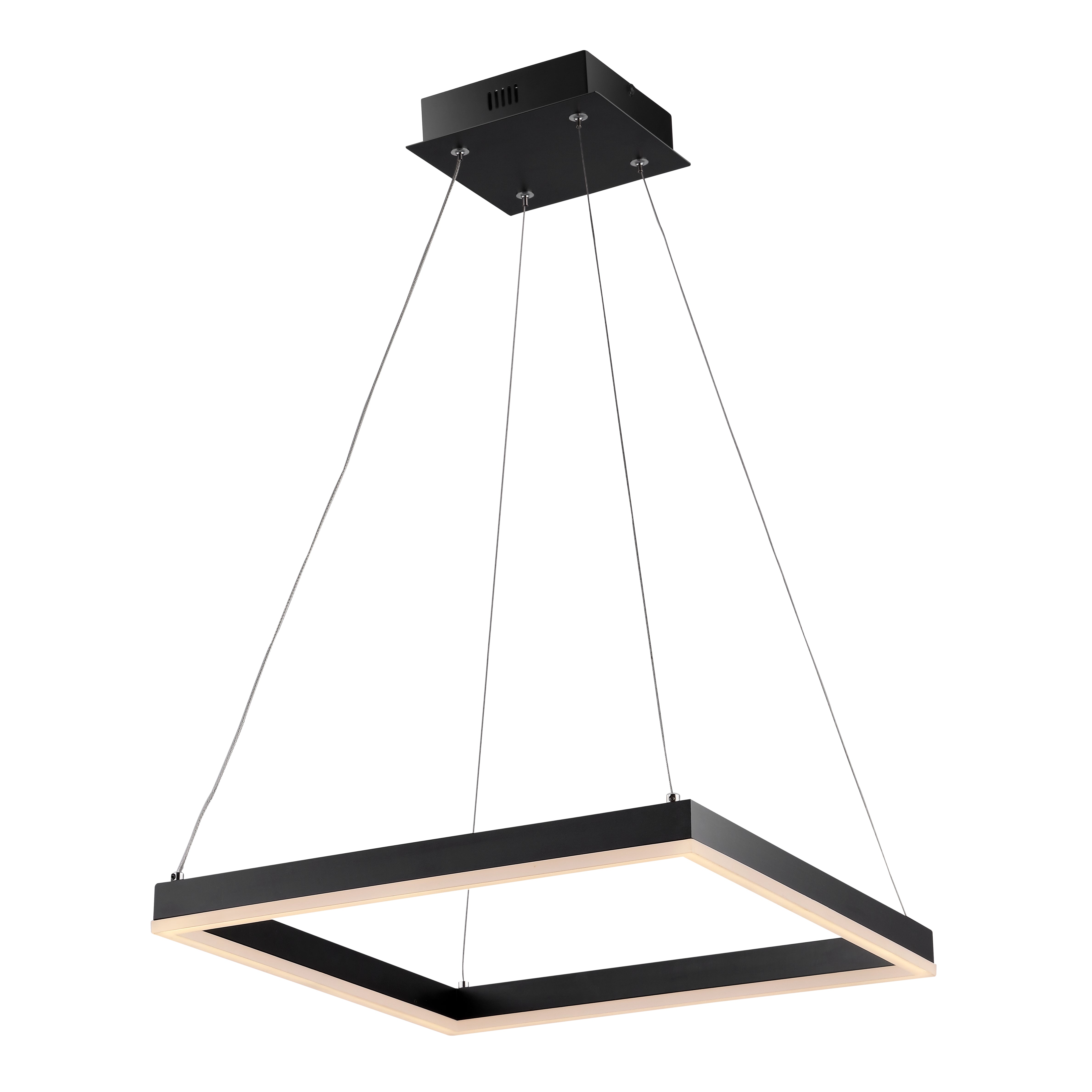 Nero Square Contemporary Modern Metal Integrated LED Pendant Light