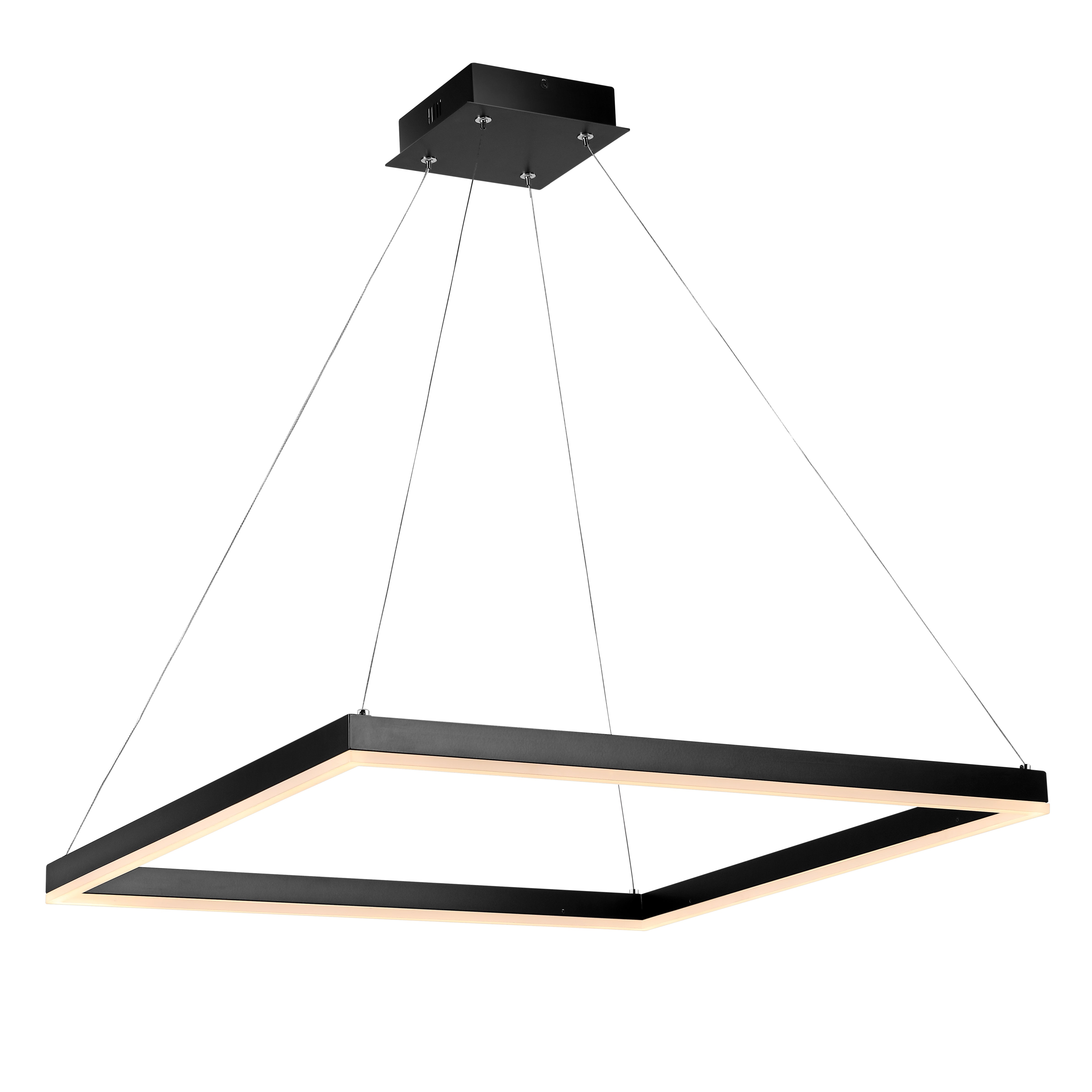 Nero Square Contemporary Modern Metal Integrated LED Pendant Light