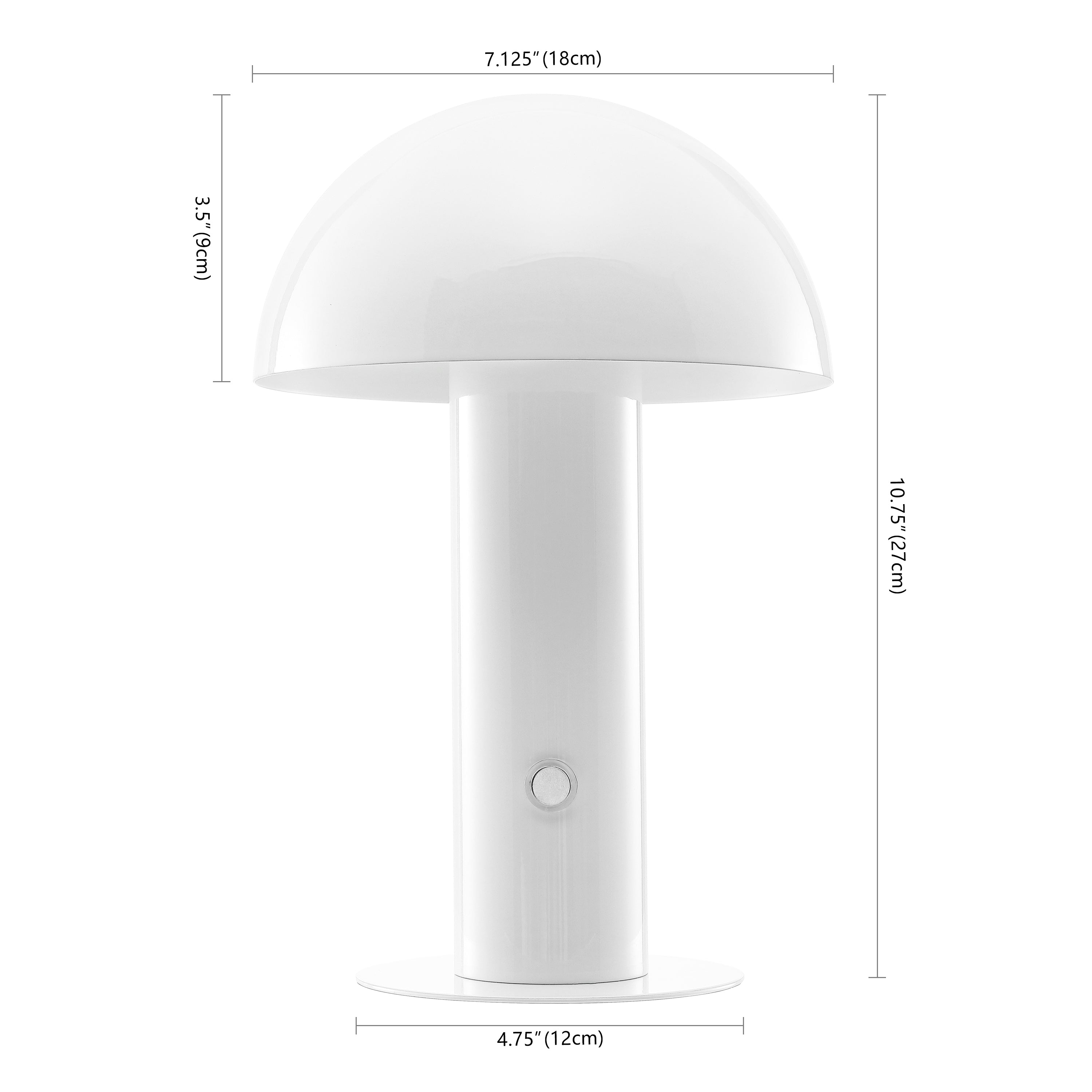 Boletus Contemporary Bohemian Rechargeable/Cordless Iron Integrated Portable LED Mushroom Table Lamp