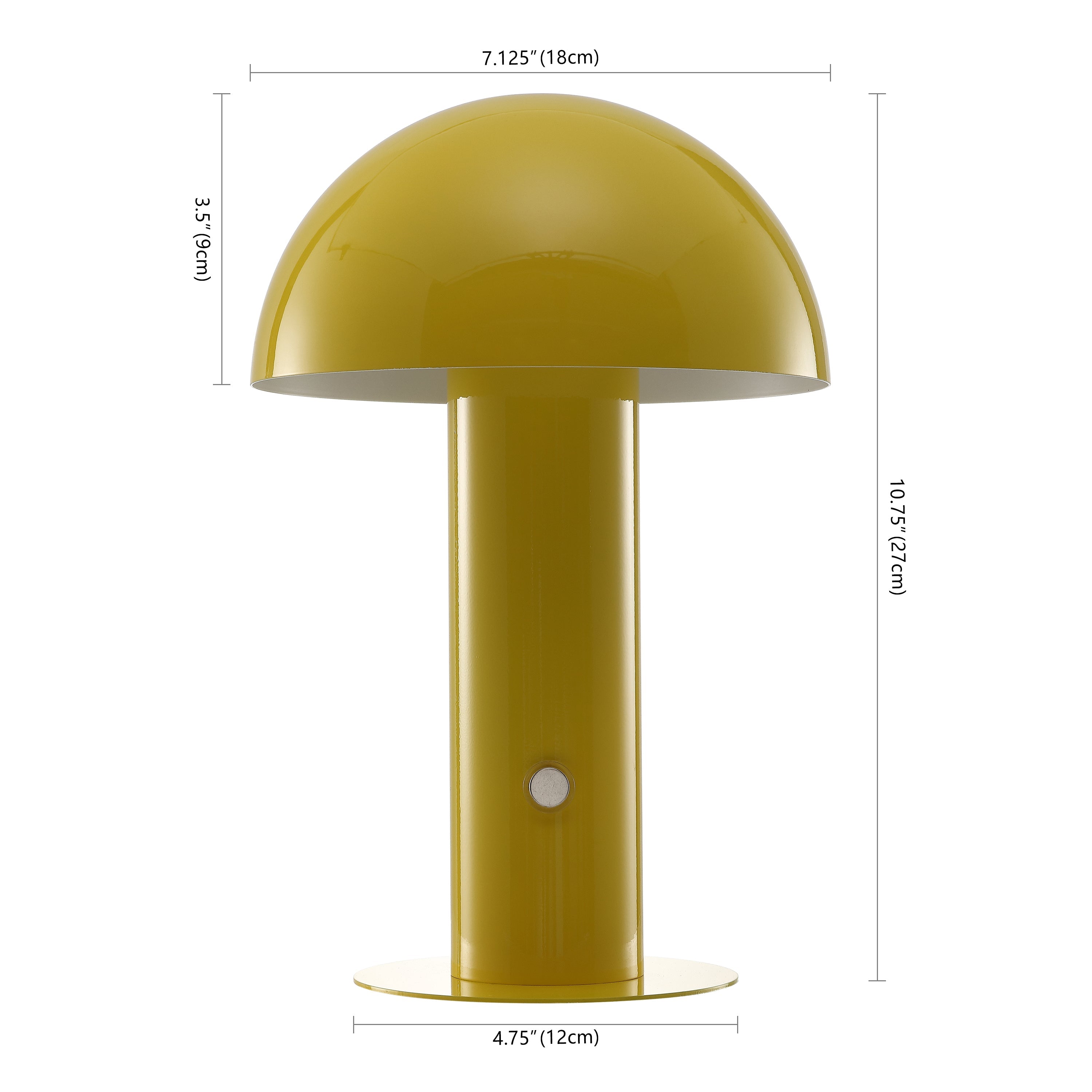 Boletus Contemporary Bohemian Rechargeable/Cordless Iron Integrated Portable LED Mushroom Table Lamp