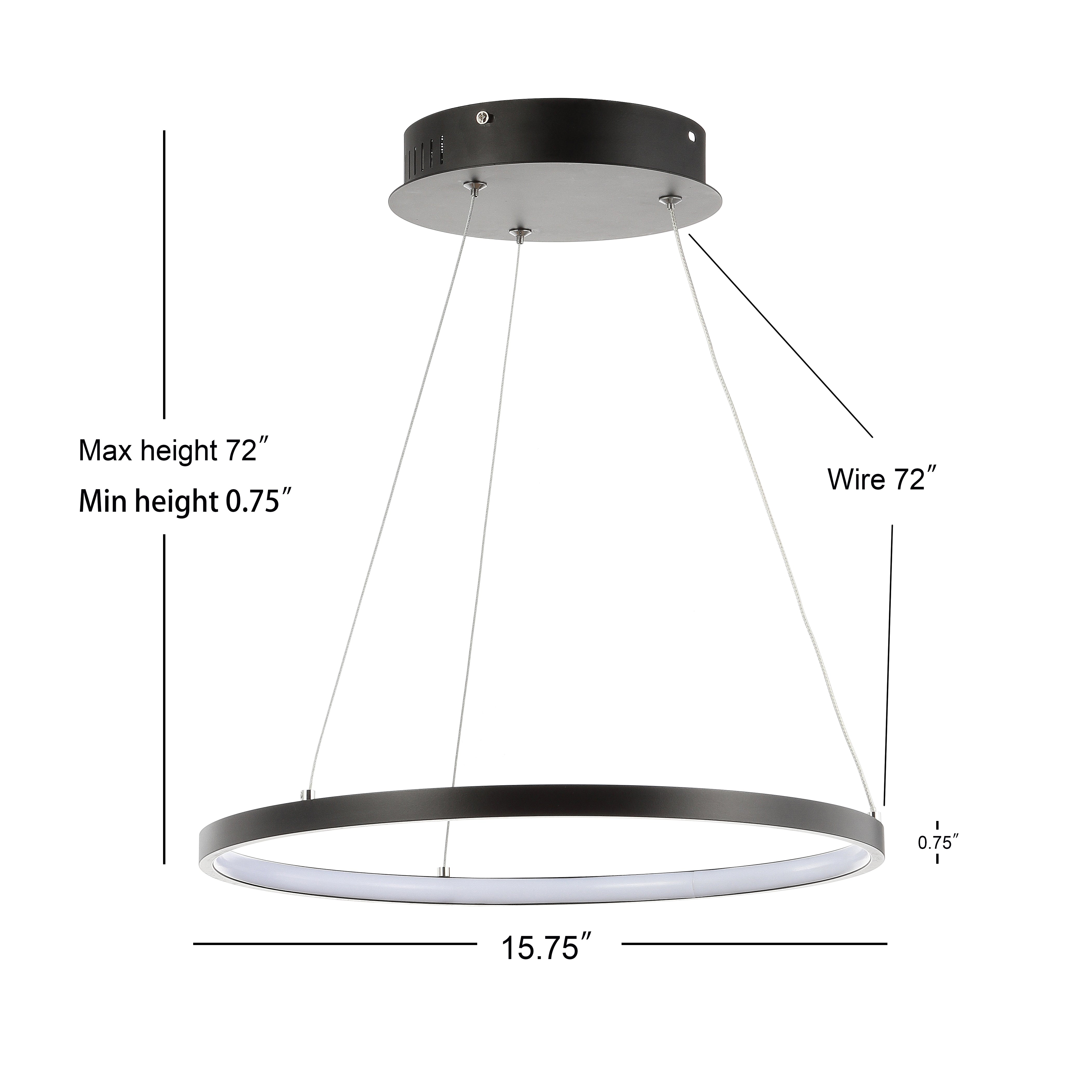 Bradley Round Integrated LED Metal Pendant
