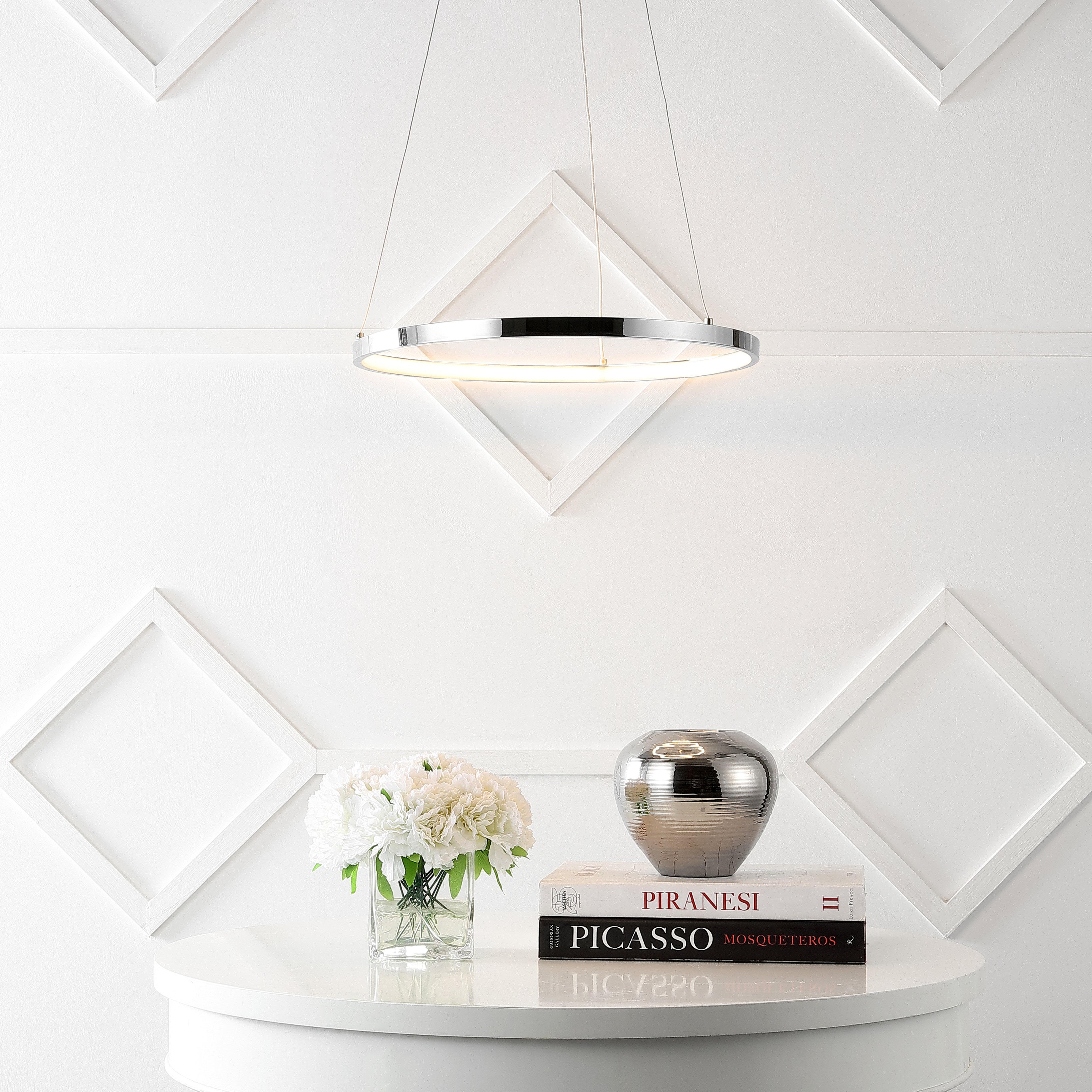 Bradley 1-Light Modern Contemporary Metal Round Integrated LED Pendant