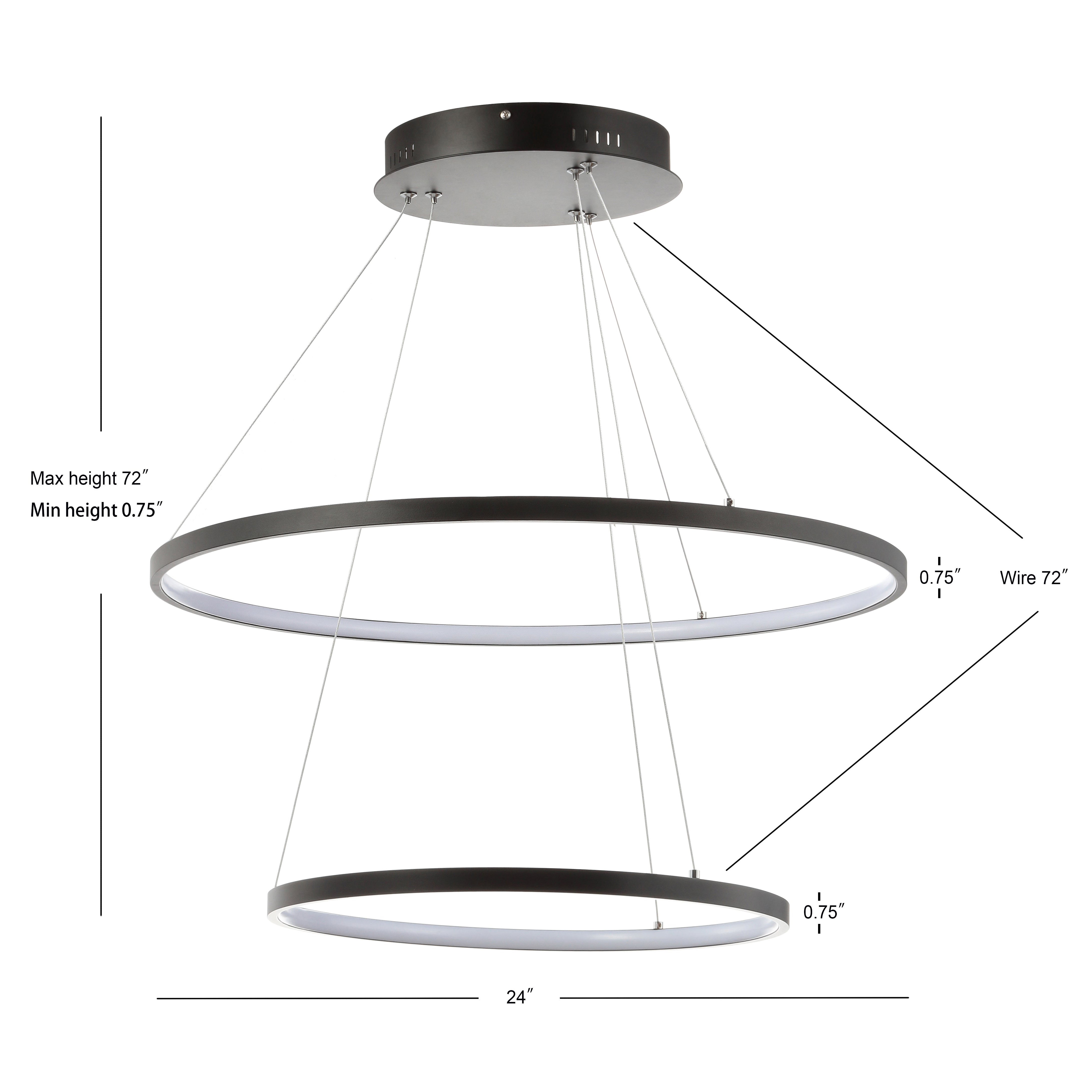 Brice Round Integrated LED Metal Pendant