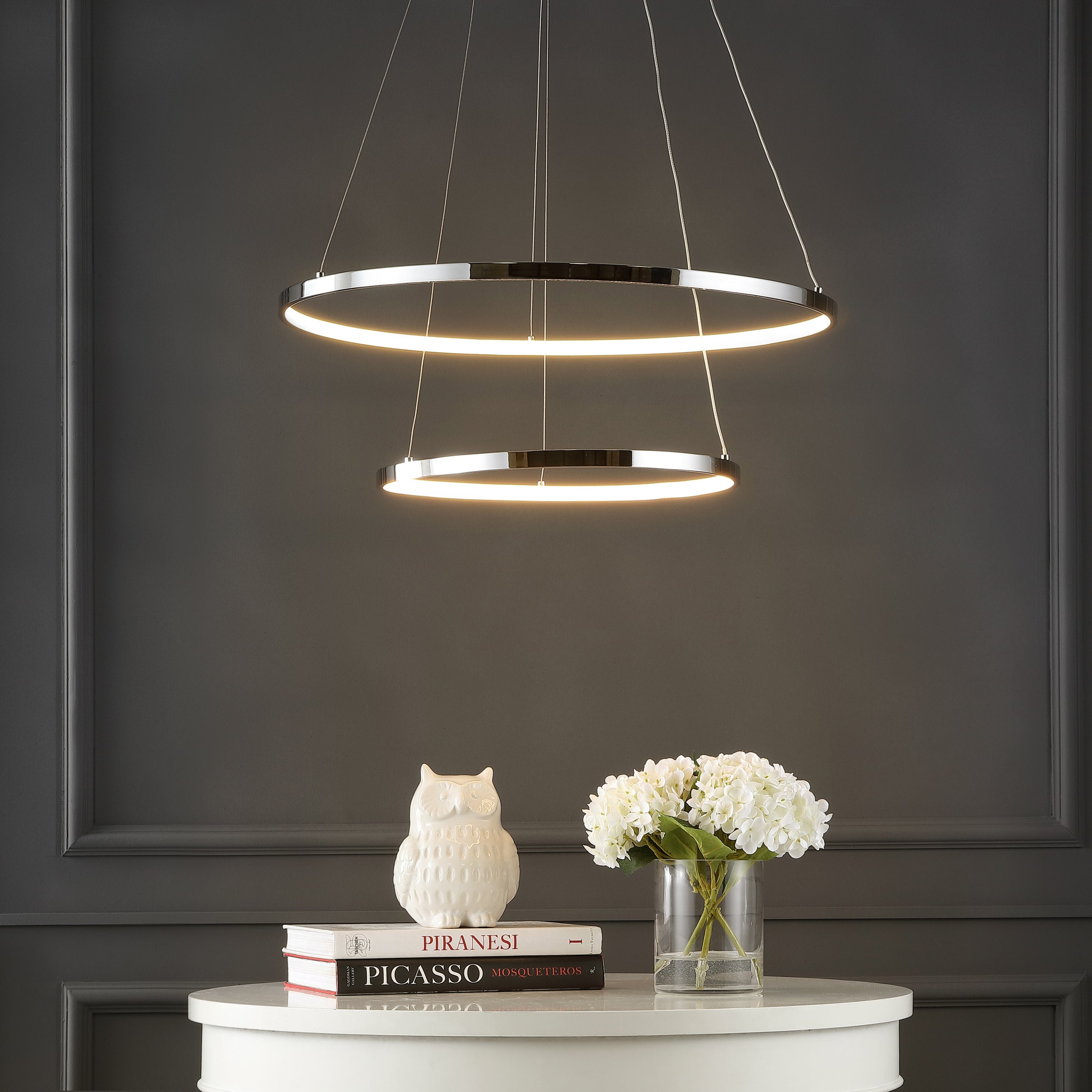 Brice 2-Light Modern Bohemian Iron Integrated LED Pendant