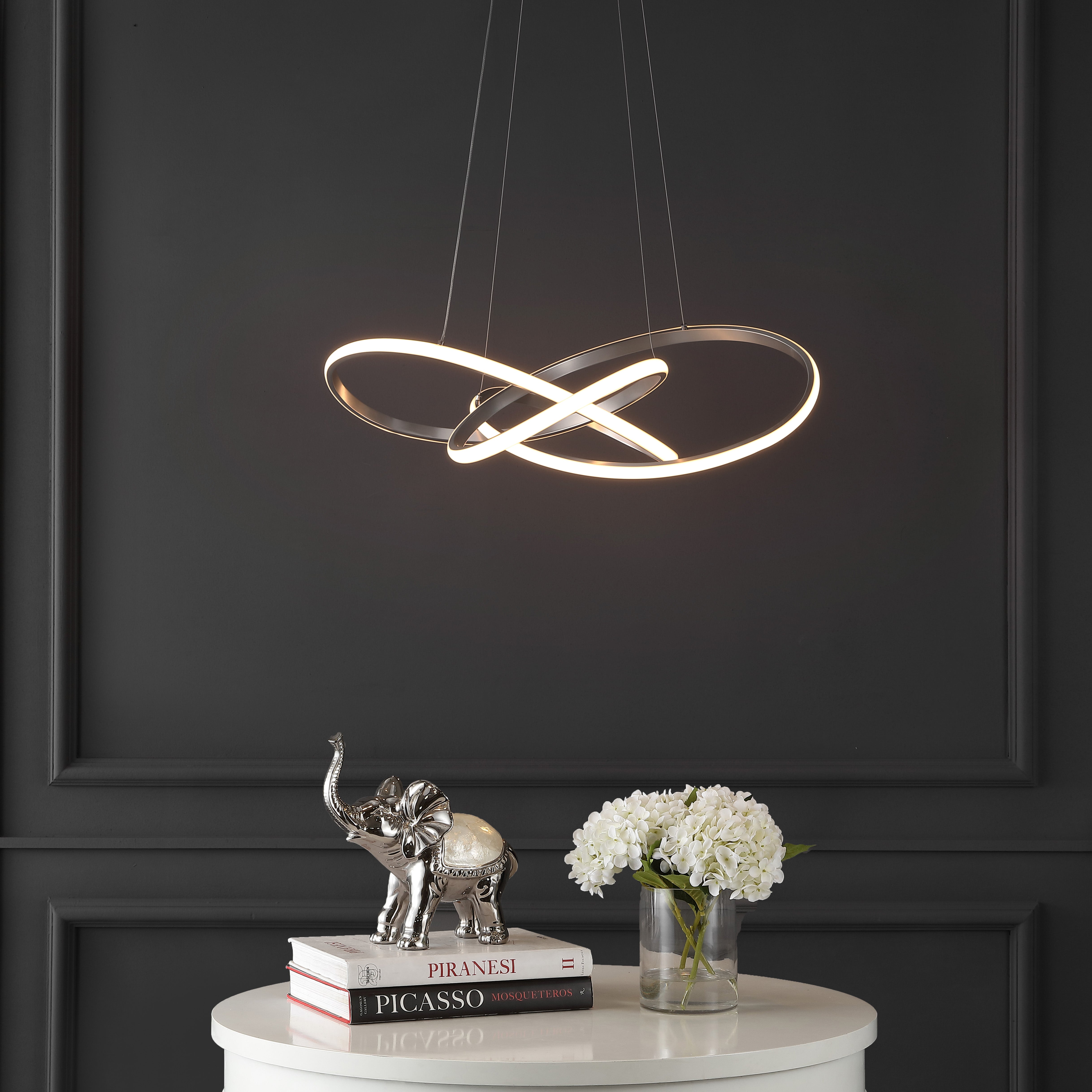 Alexia Abstract Integrated LED Metal Adjustable Pendant