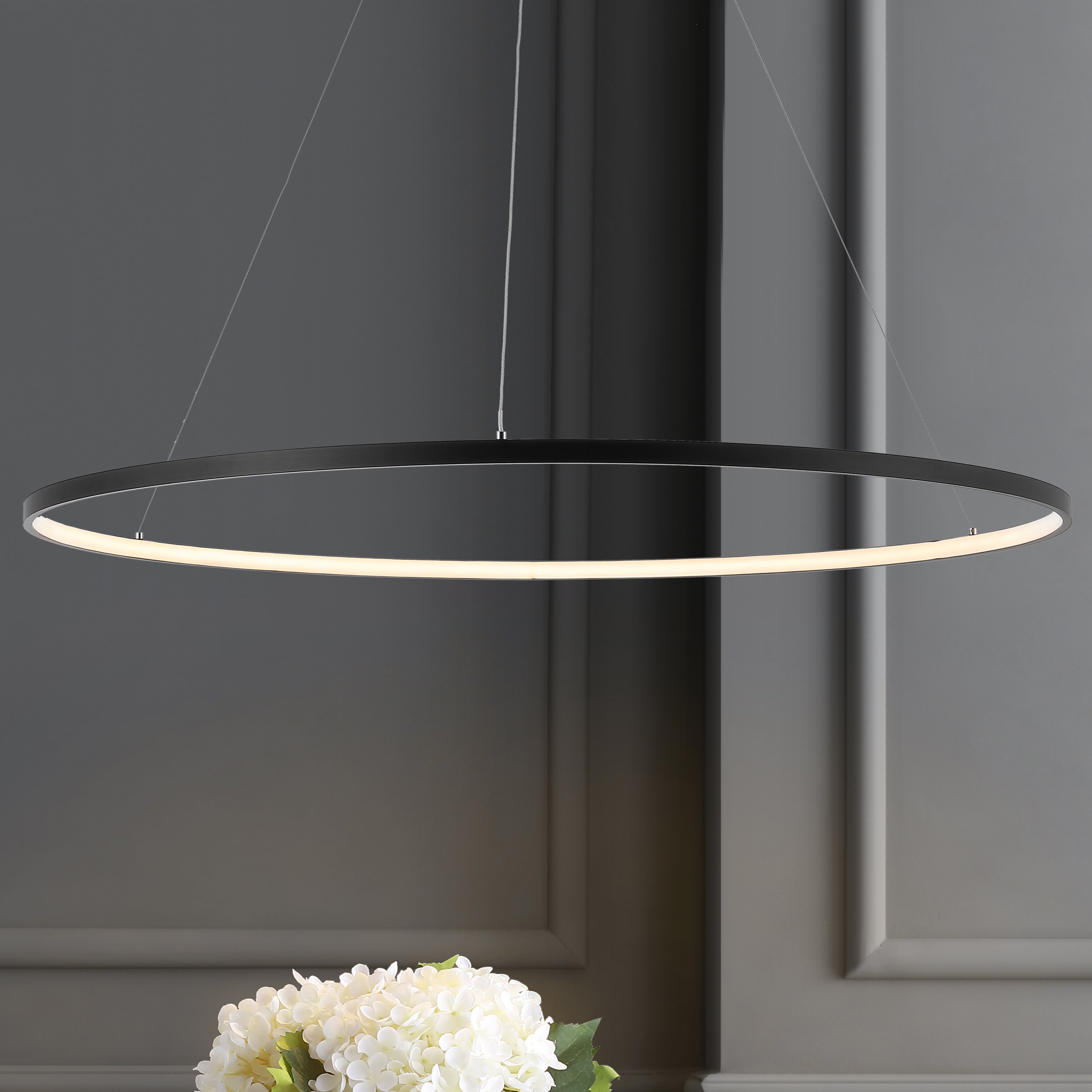 Circulo Metal Round Modern Contemporary LED Integrated Pendant