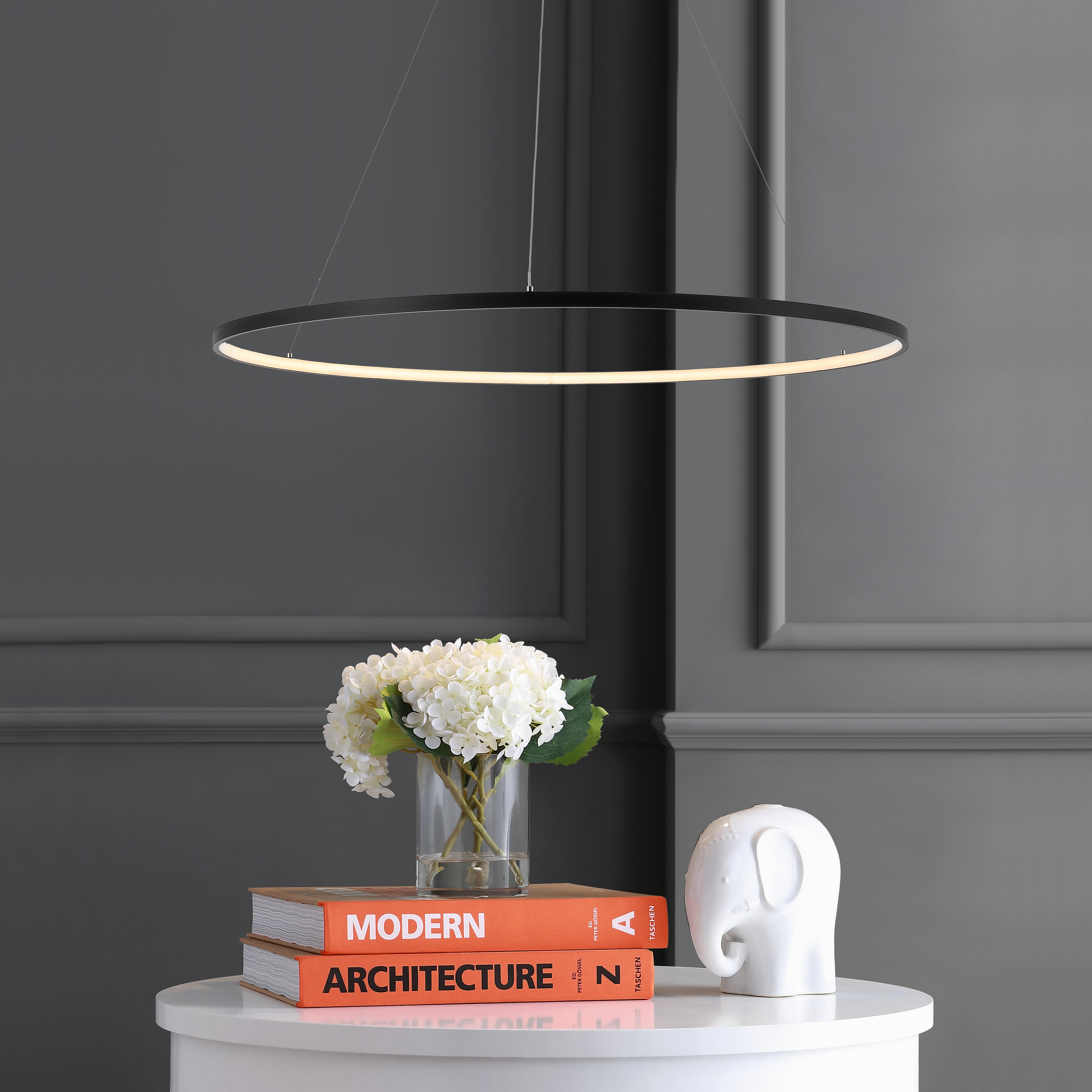 Circulo Metal Round Modern Contemporary LED Integrated Pendant