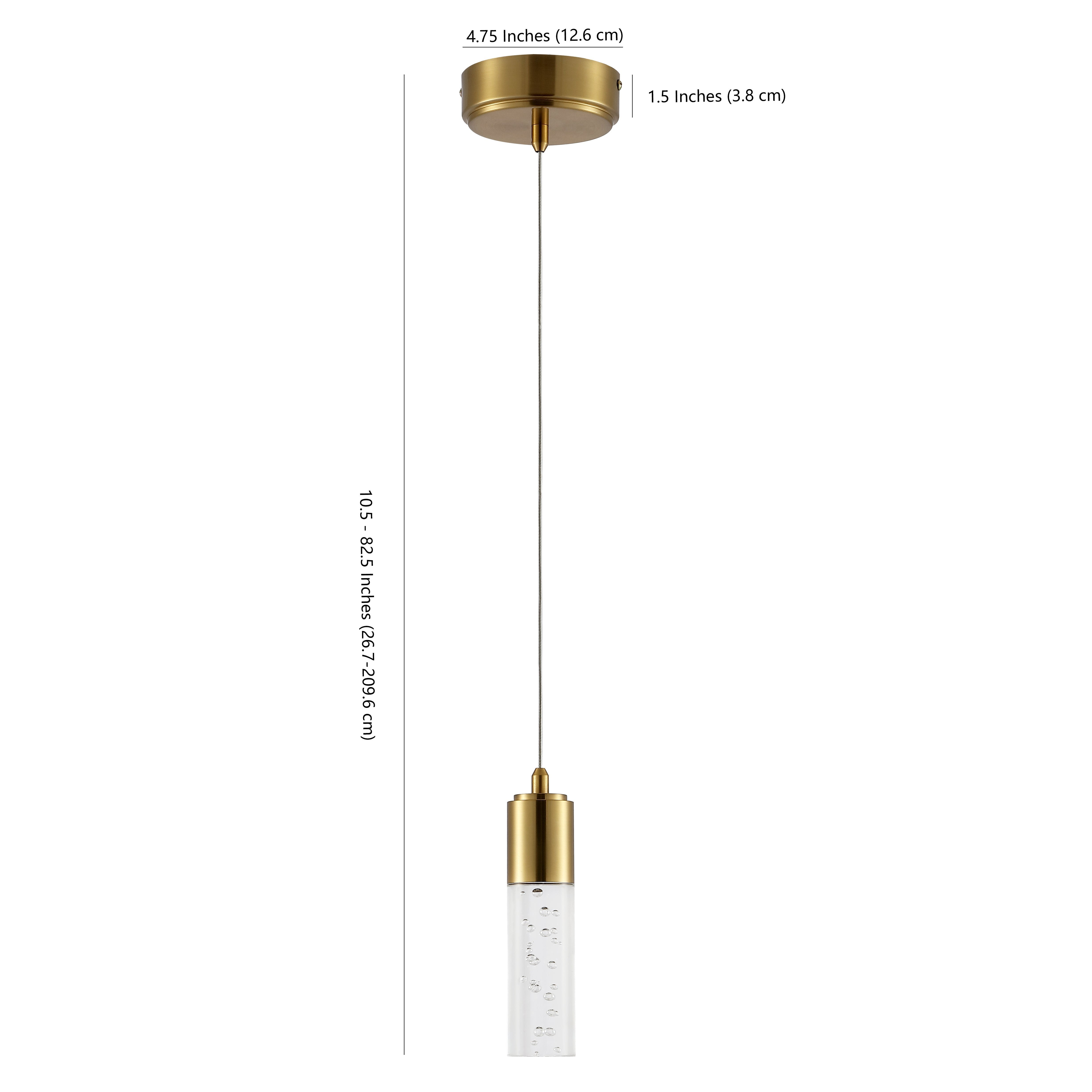 Bolha 1-Light Bubble Acrylic/Iron Modern Minimalist Integrated LED Pendant