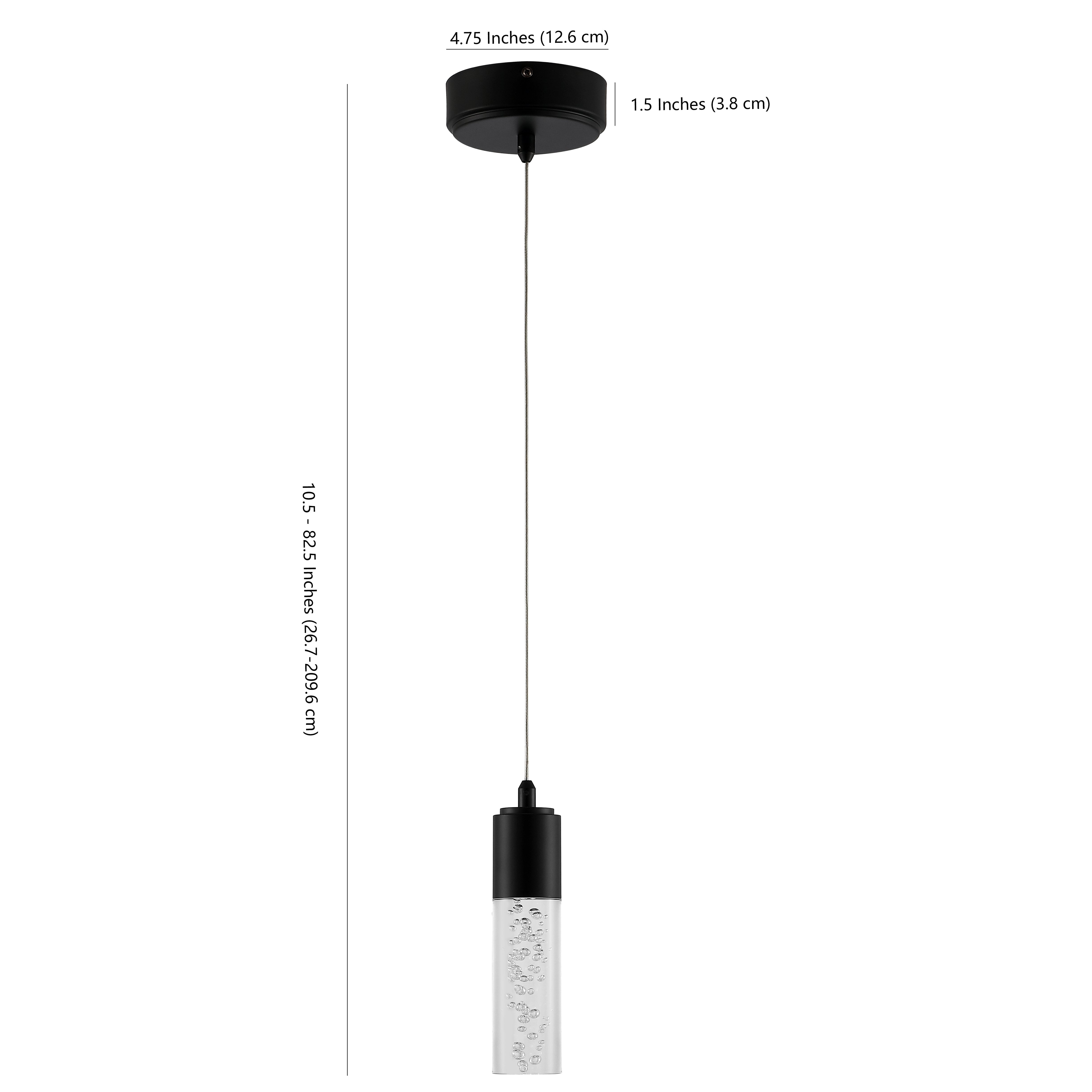 Bolha 1-Light Bubble Acrylic/Iron Modern Minimalist Integrated LED Pendant