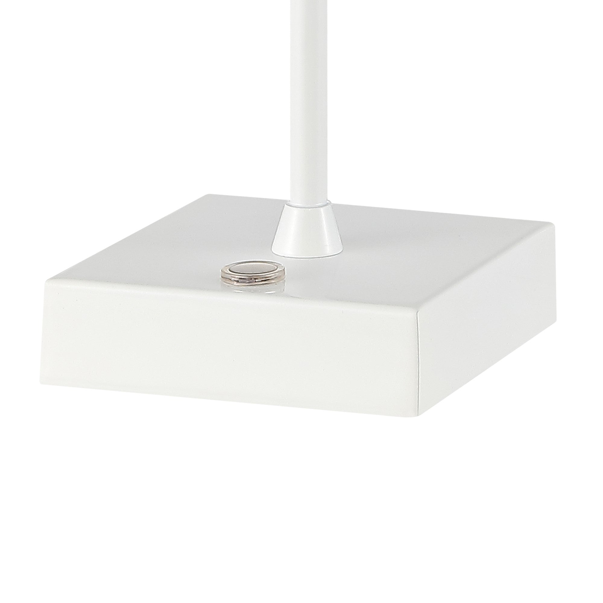 Oscar Modern Industrial Rechargeable/Cordless Iron/Acrylic Integrated Portable LED Table Lamp with Ribbed Shade