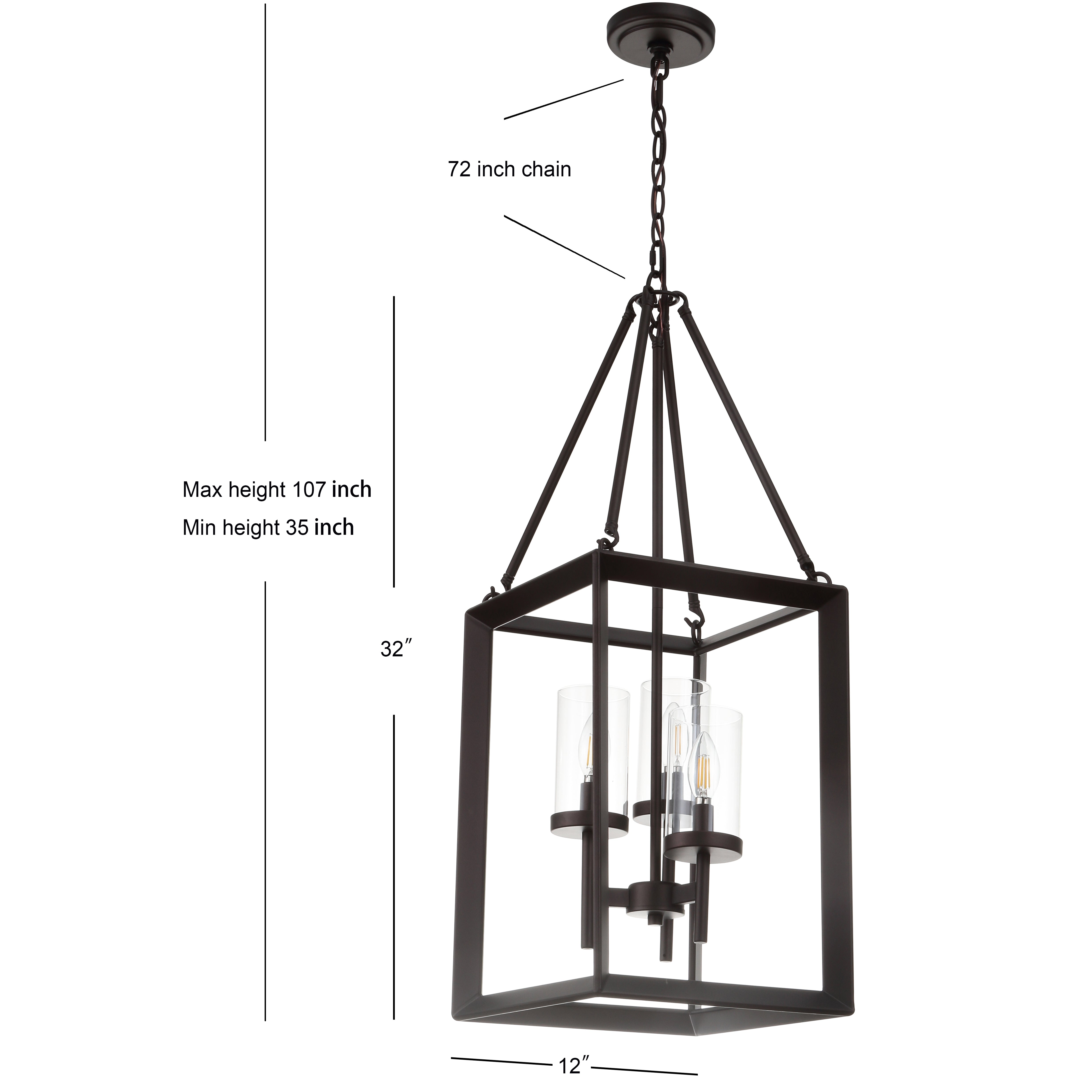 Anna 3-light Metal/Glass LED Pendant