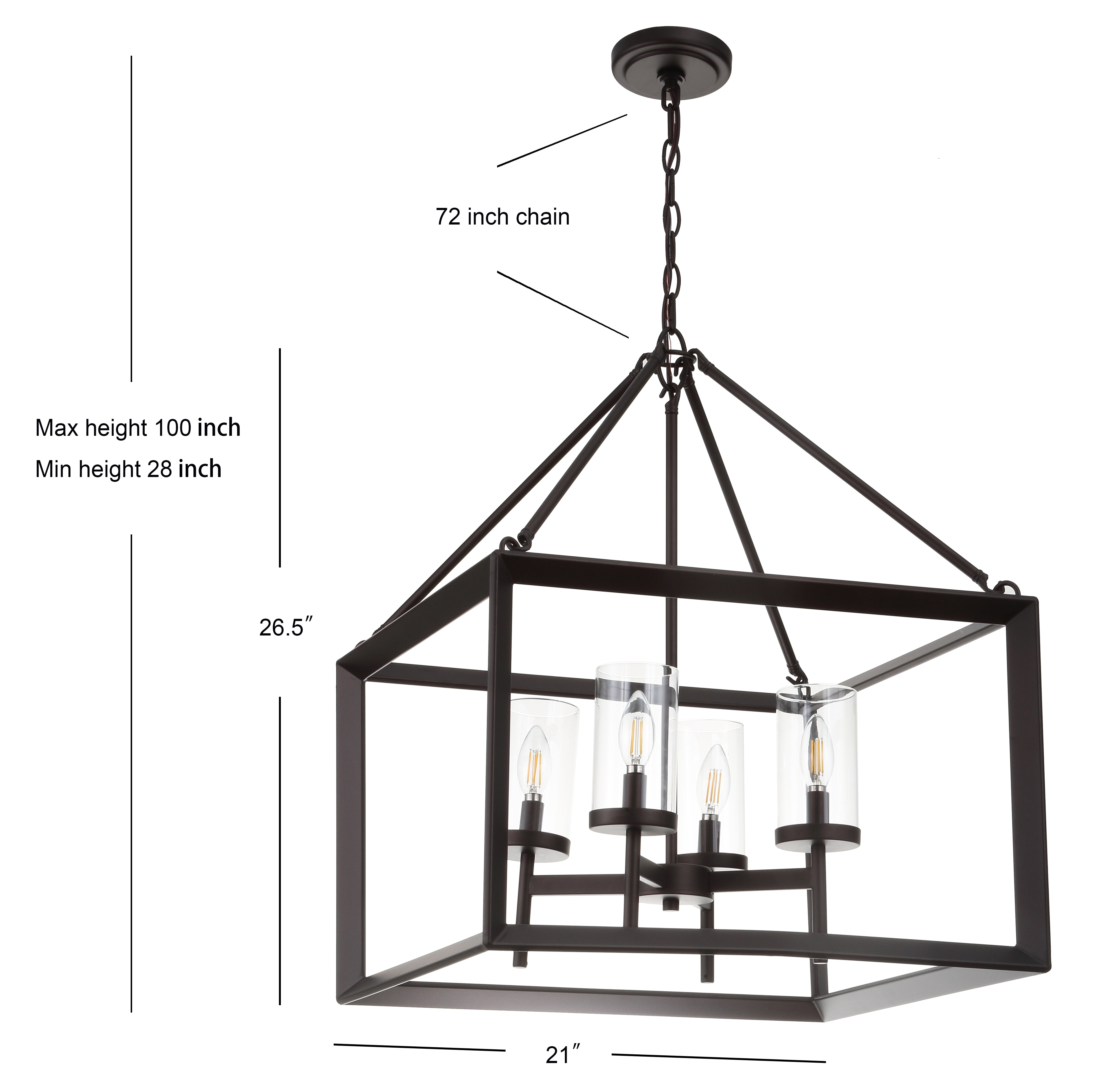 Anna 4-light Metal/Glass LED Pendant