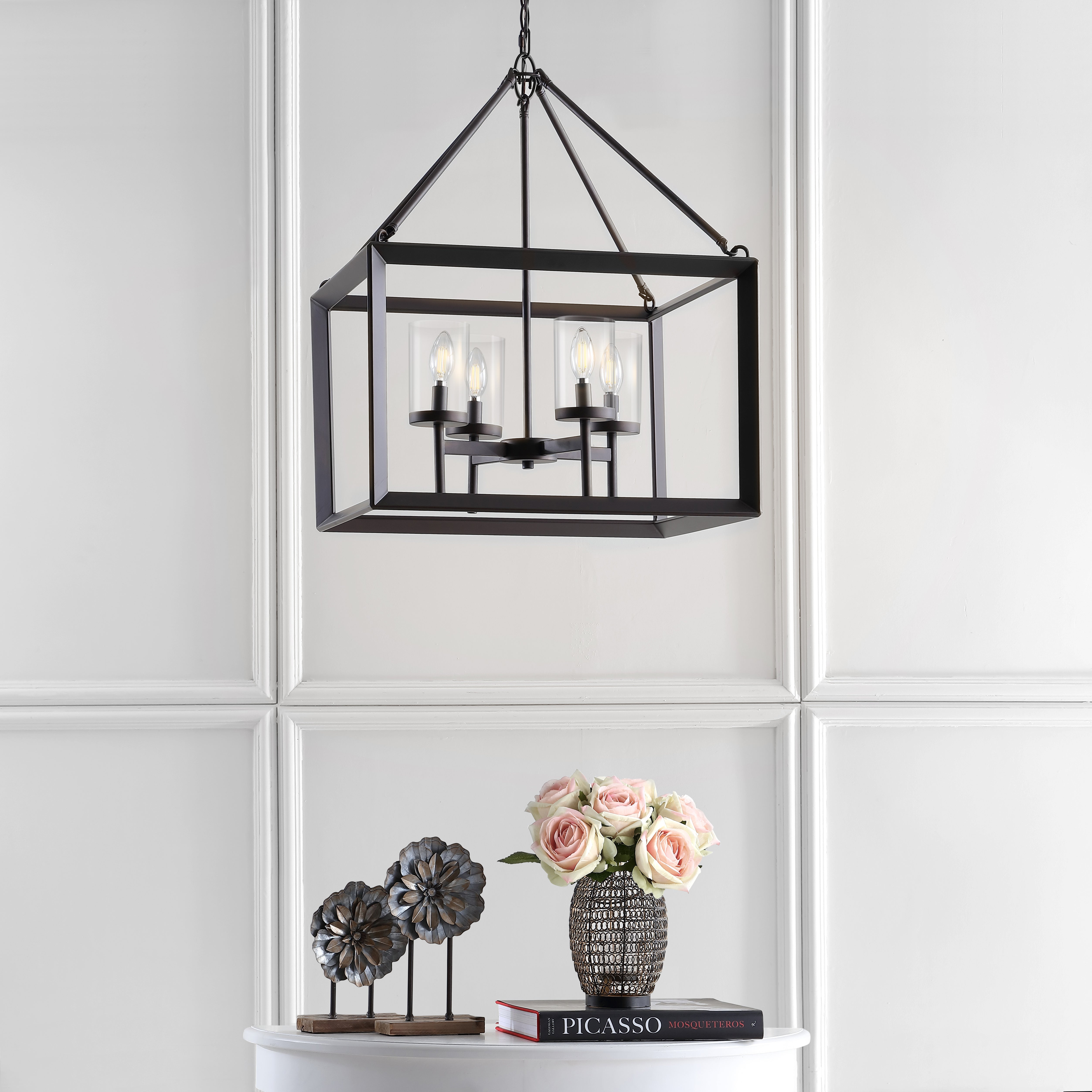 Anna 4-light Metal/Glass LED Pendant