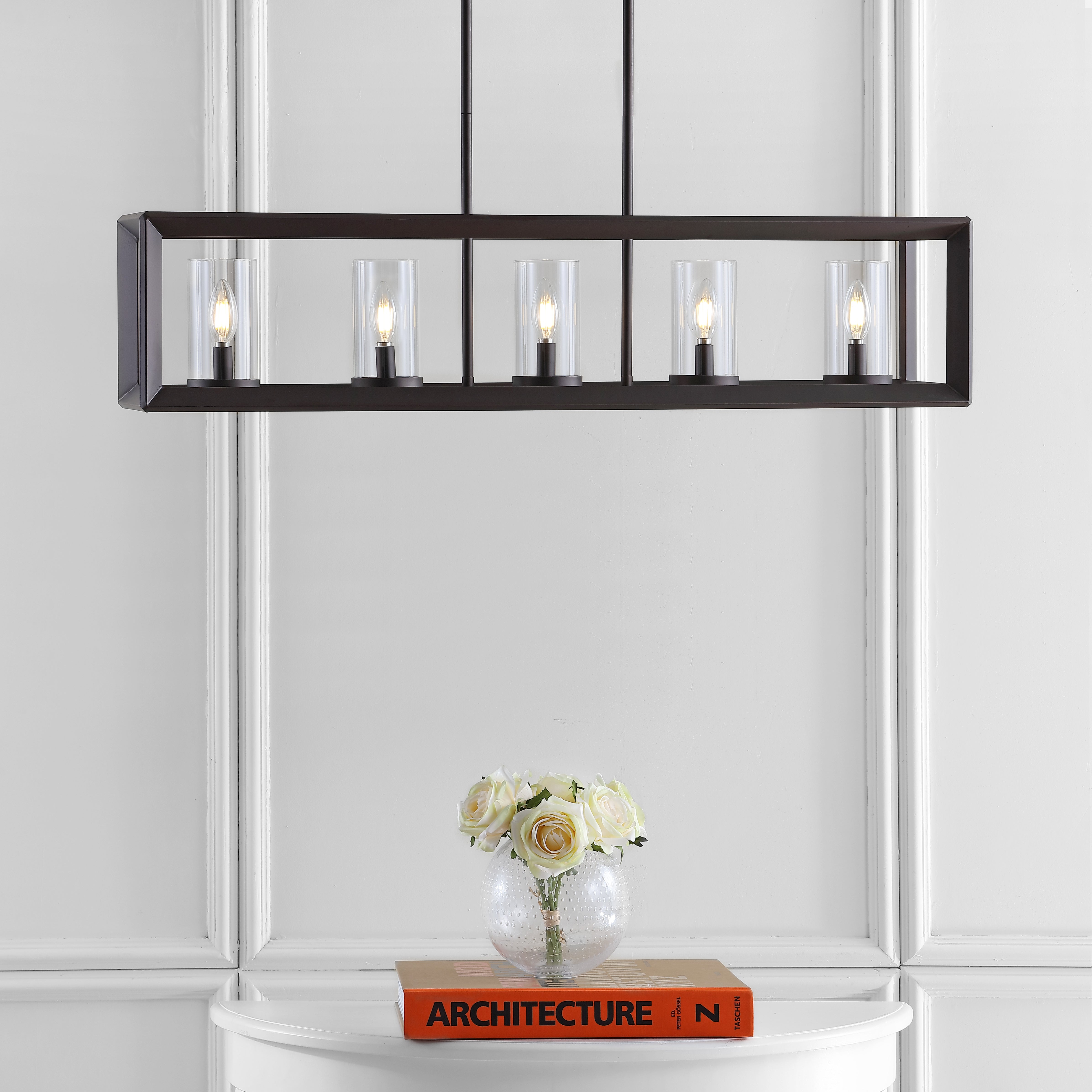 Anna Linear 5-light Metal/Glass LED Pendant