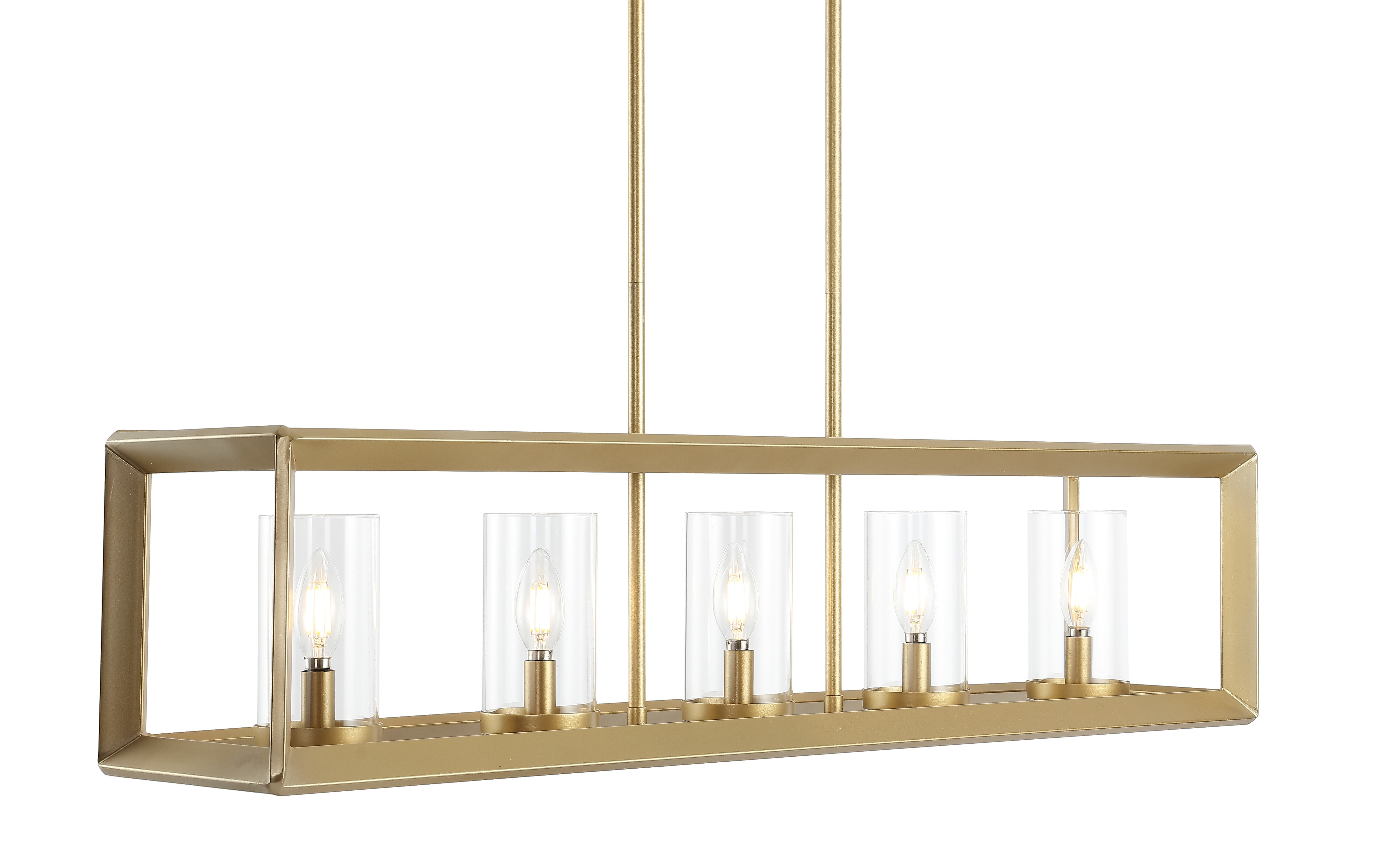 Anna Linear 5-light Metal/Glass LED Pendant