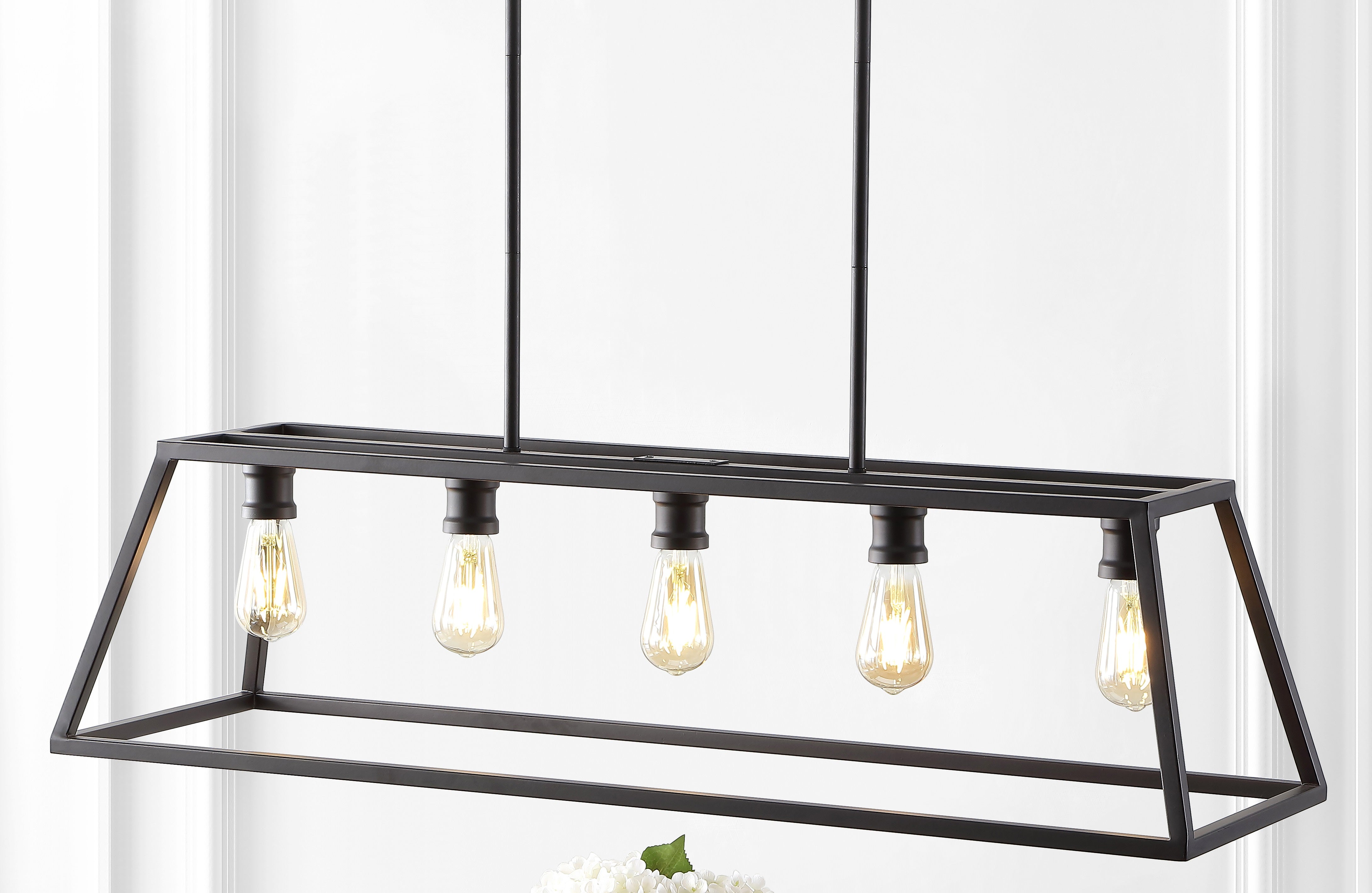 Floyd 5-Light Adjustable Iron Farmhouse Vintage LED Dimmable Pendant