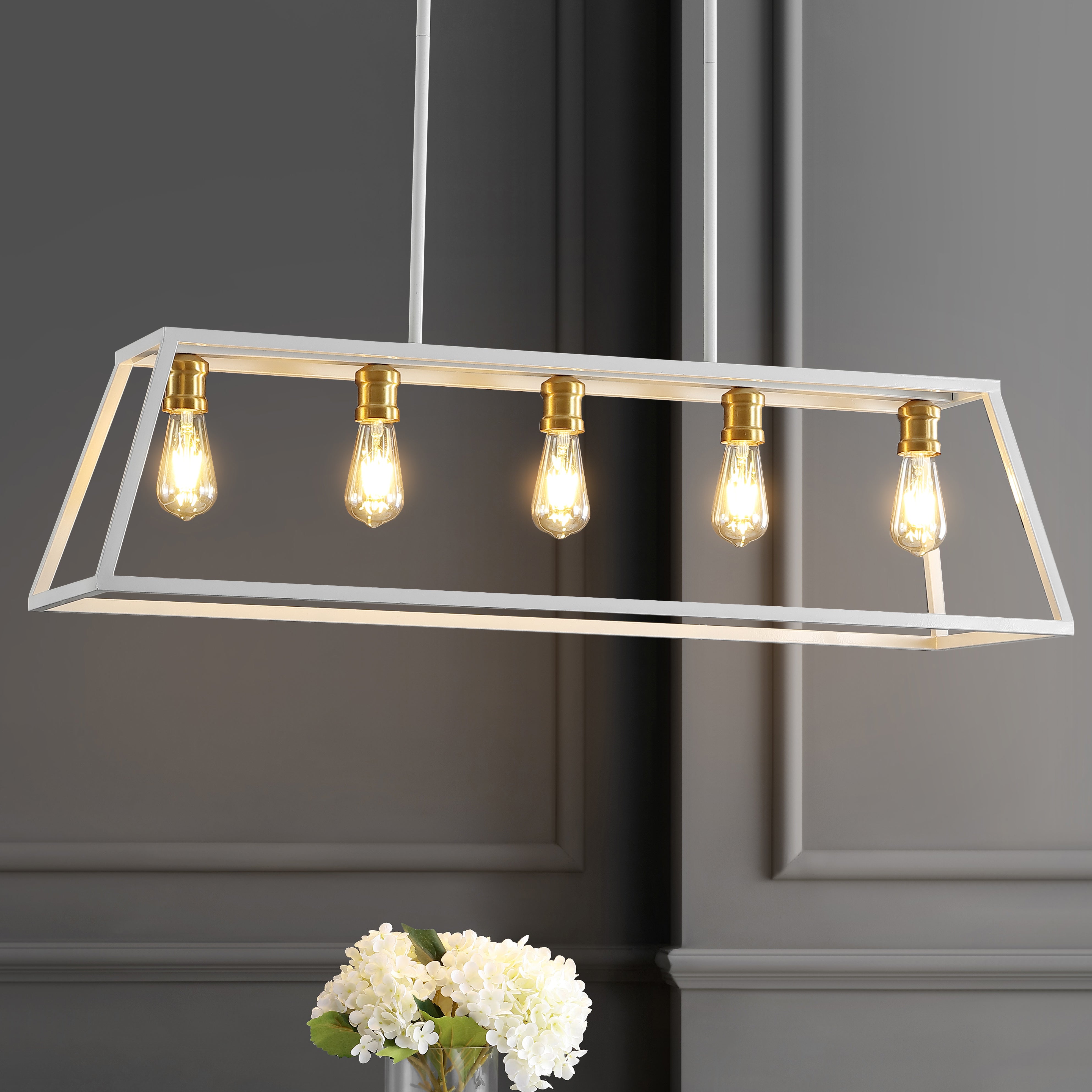 Floyd 5-Light Bohemian Farmhouse Iron Adjustable LED Pendant