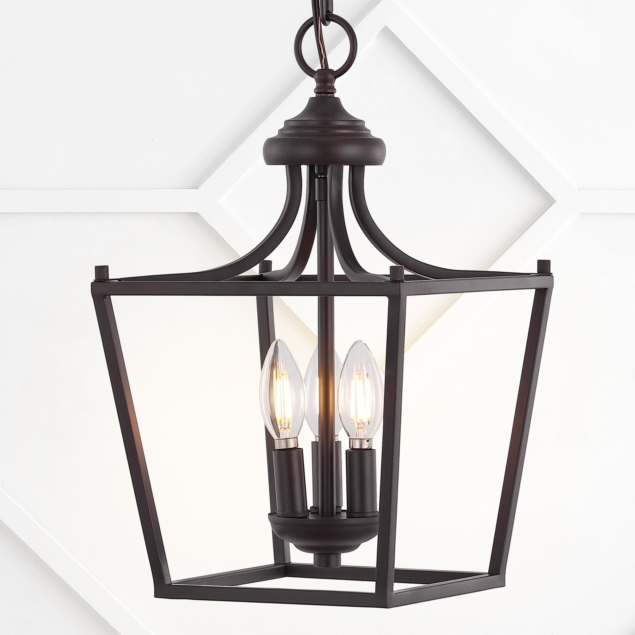 Camden 3-Light Iron Classic Midcentury Pendant Lantern