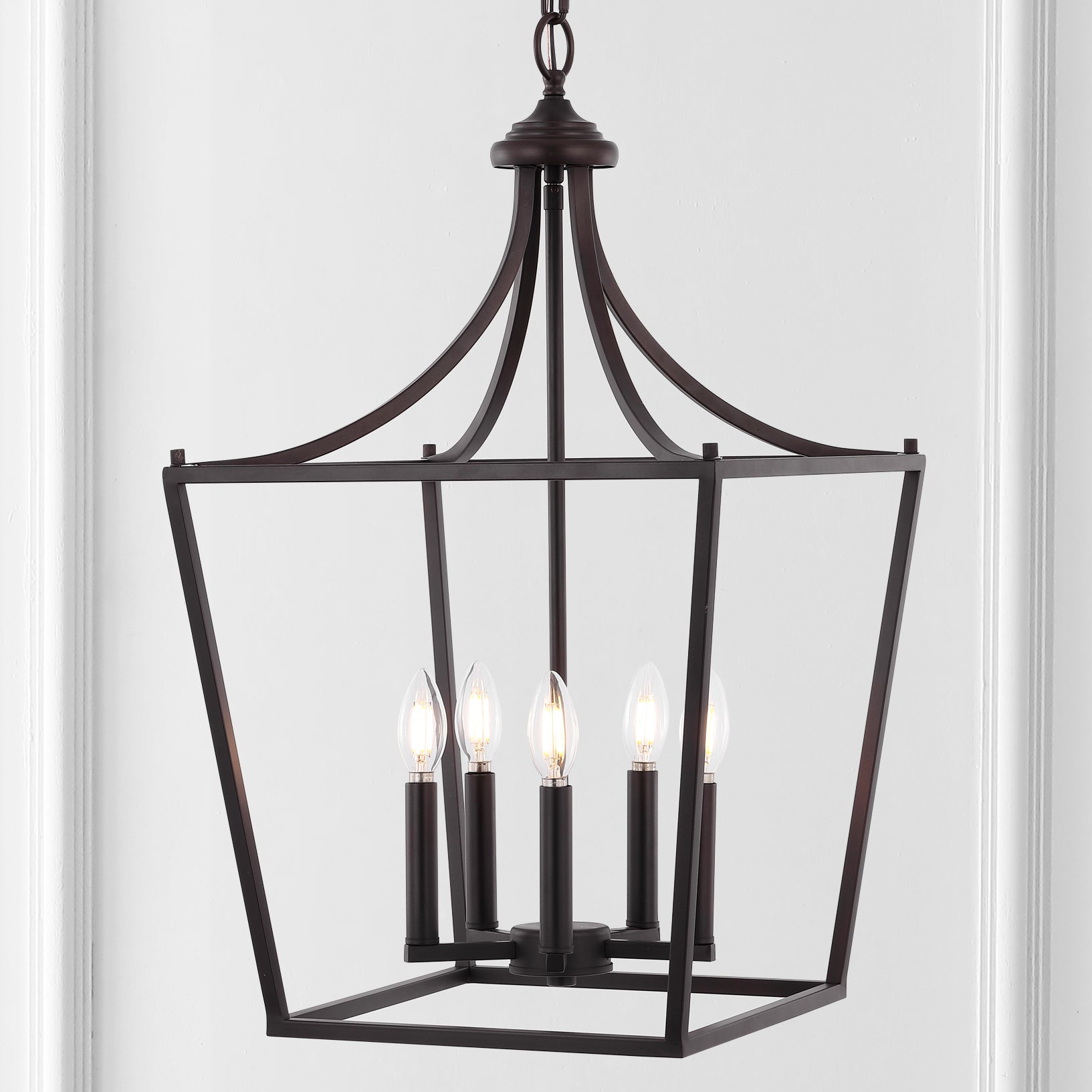 Camden 5-Light Iron Classic Midcentury Pendant Lantern