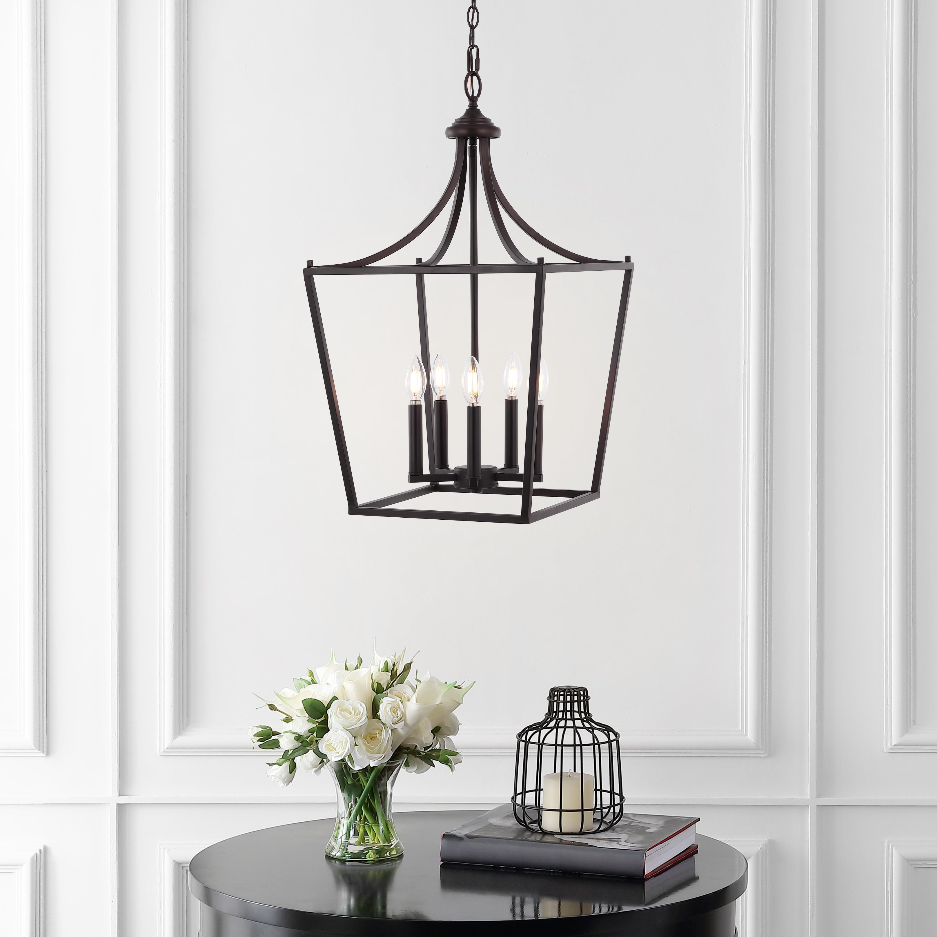 Camden 5-Light Iron Classic Midcentury Pendant Lantern
