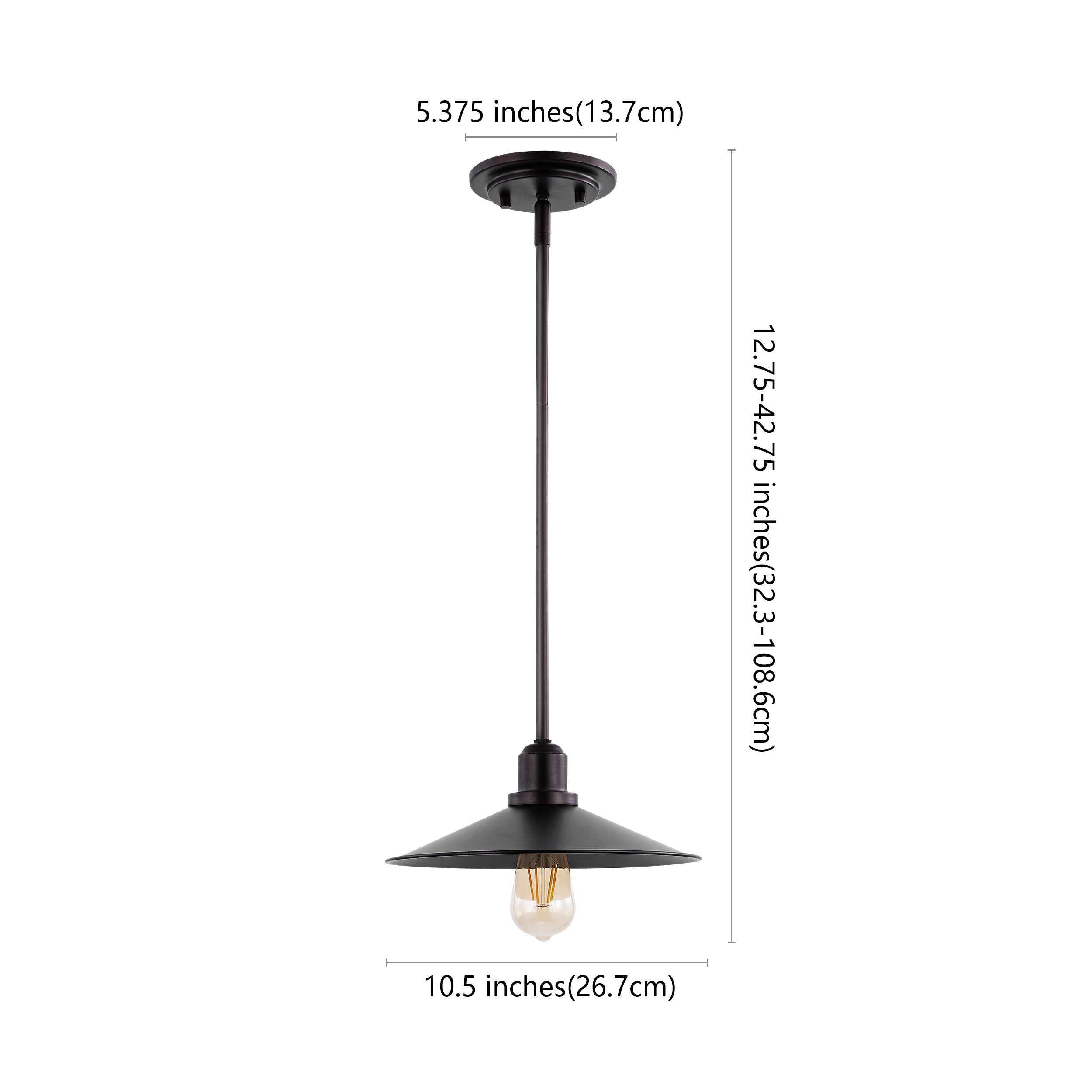 Prairie 1-Light Bohemian Farmhouse Iron LED Pendant
