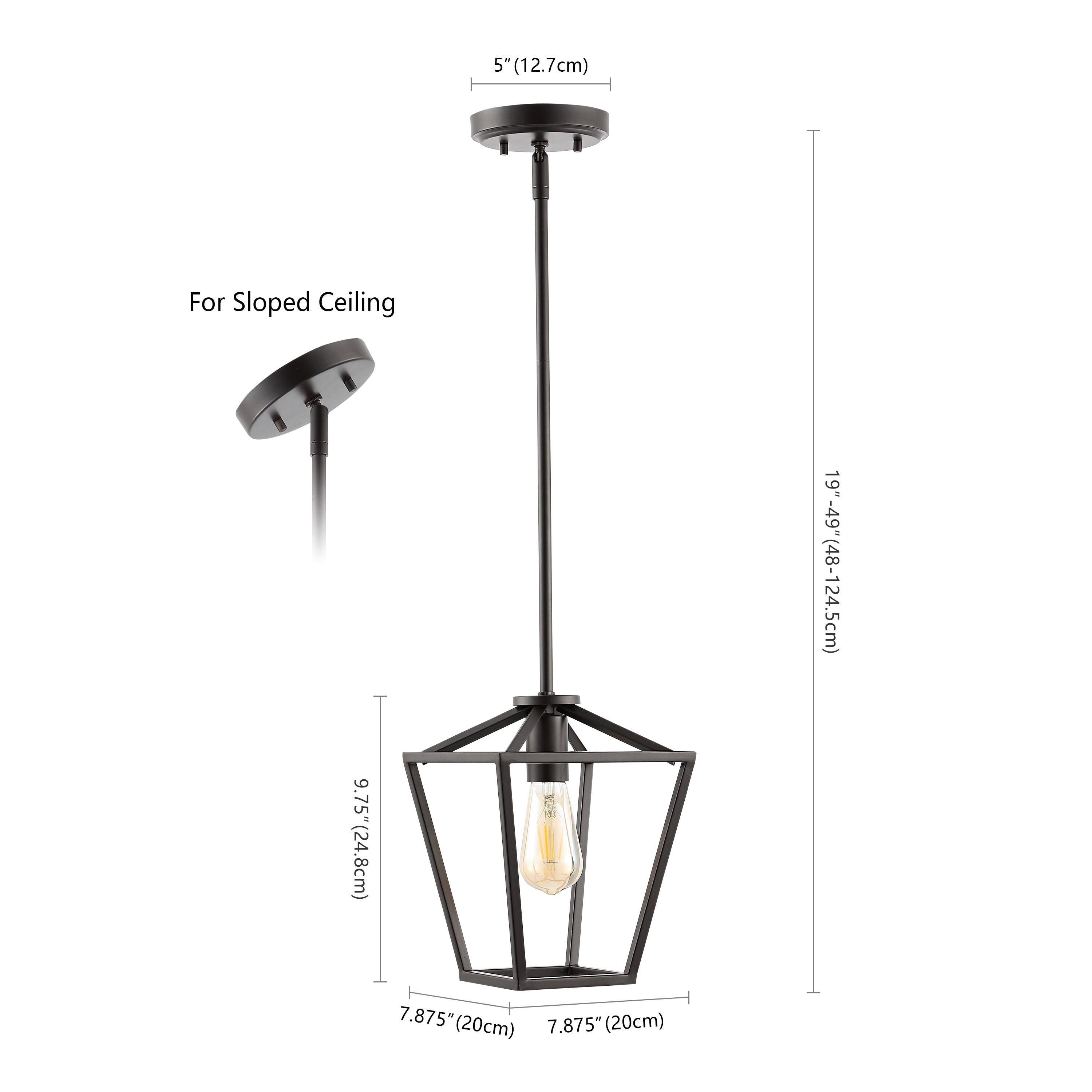 Grace 1-Light Industrial Farmhouse Iron LED Pendant