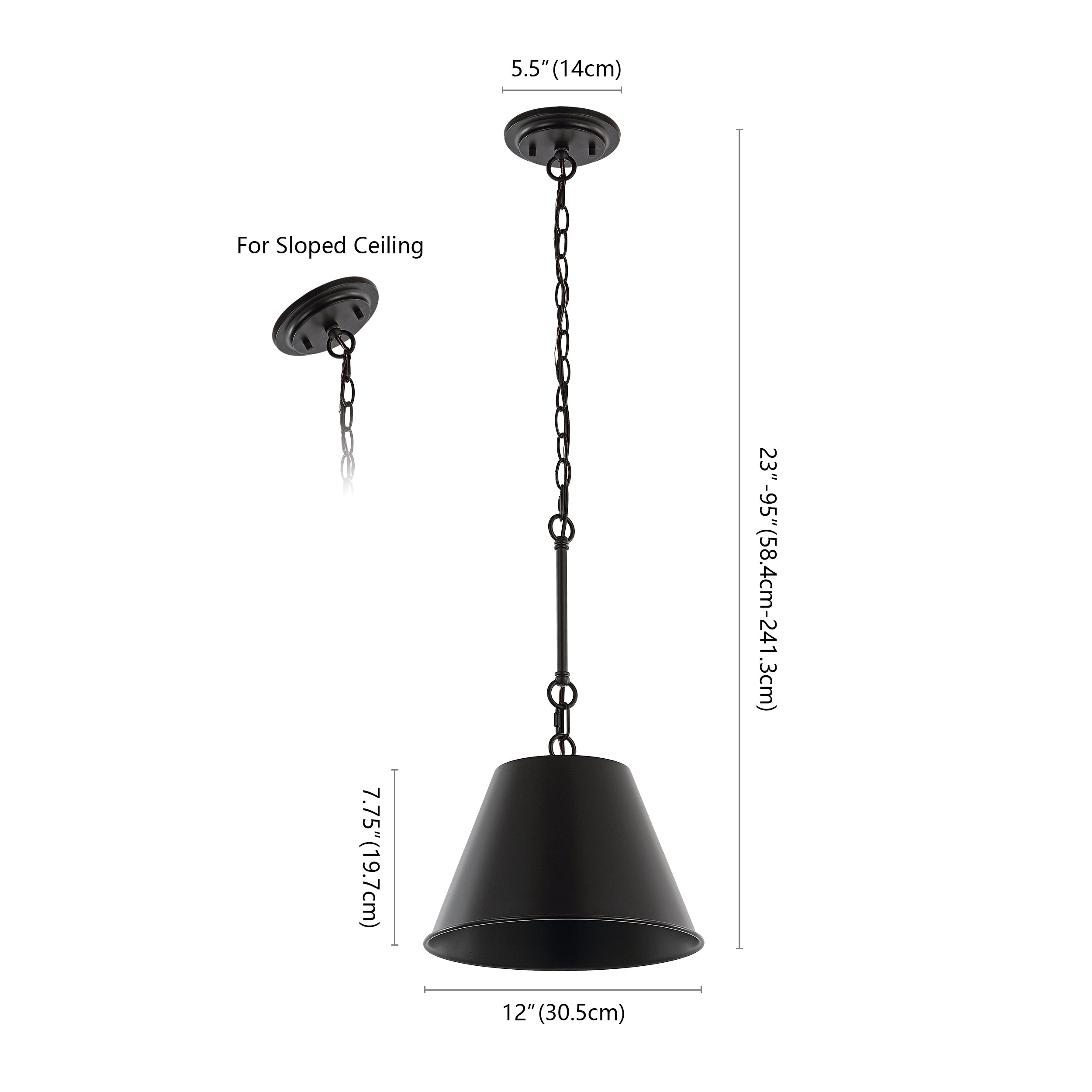 Harper 1-Light Industrial Farmhouse Iron LED Pendant