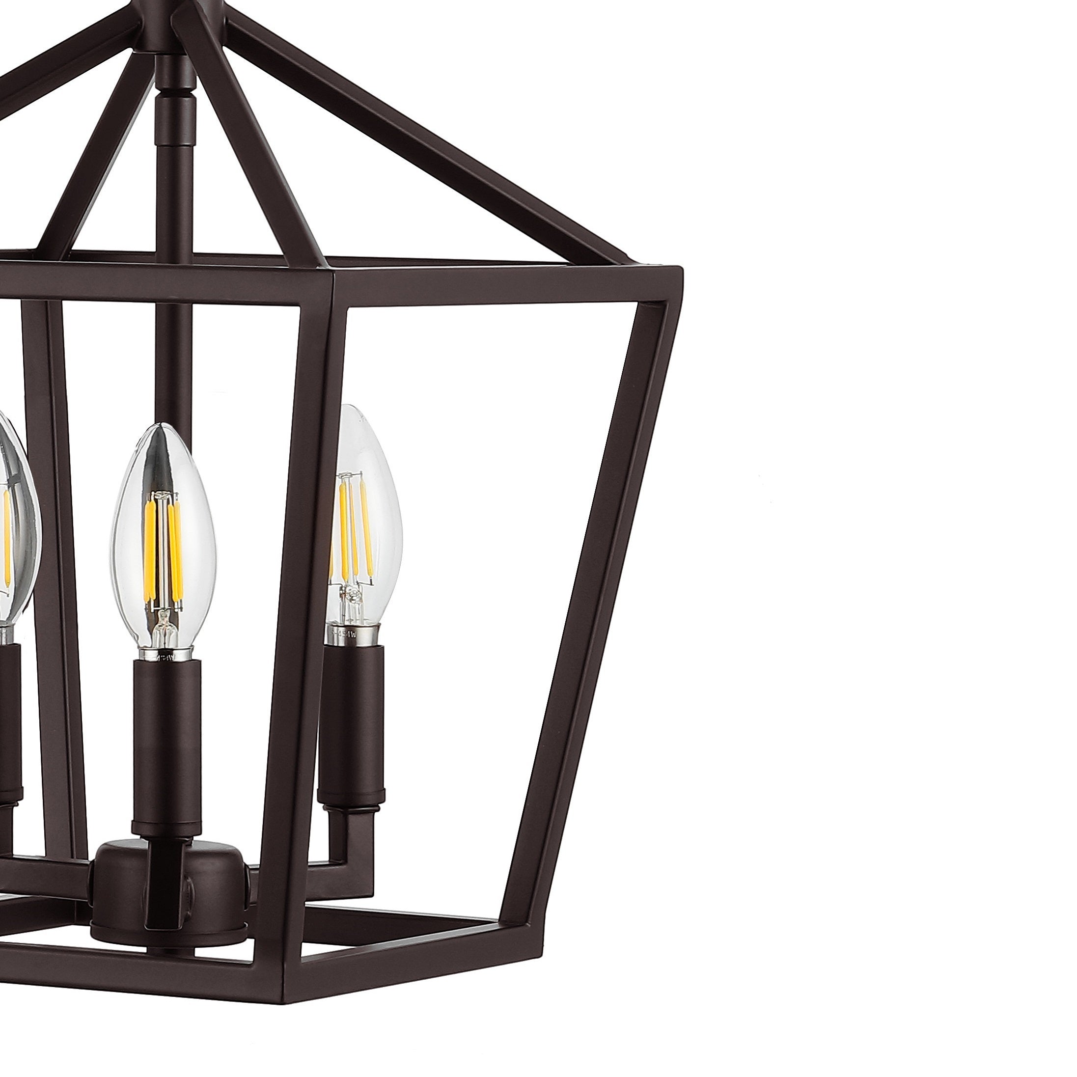 Ojai 3-Light Iron Classic Modern Pagoda LED Pendant Lantern