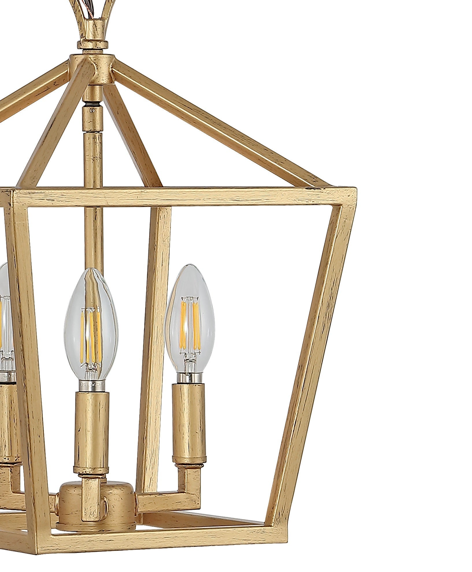 Ojai 3-Light Iron Classic Modern Pagoda LED Pendant Lantern