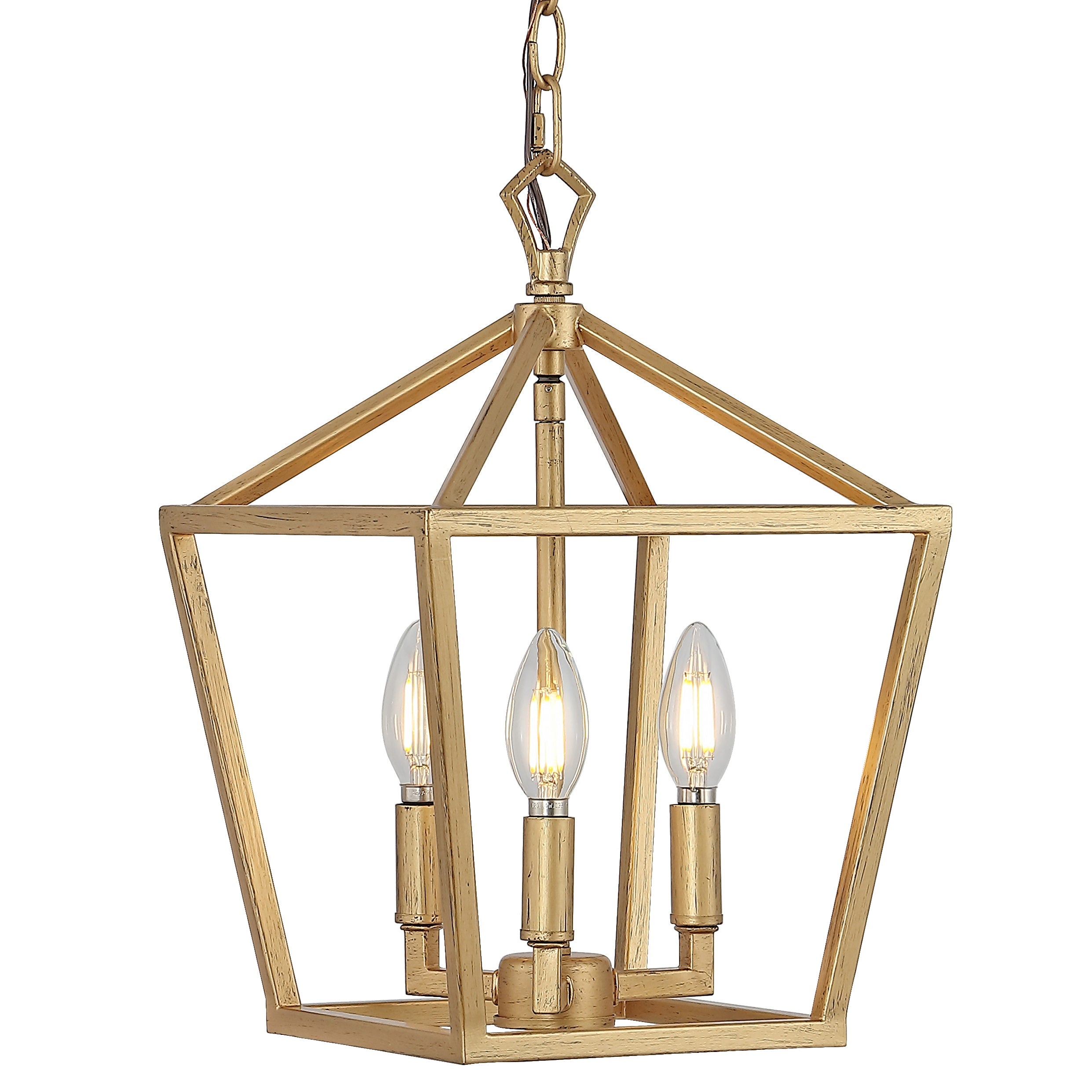 Ojai 3-Light Iron Classic Modern Pagoda LED Pendant Lantern