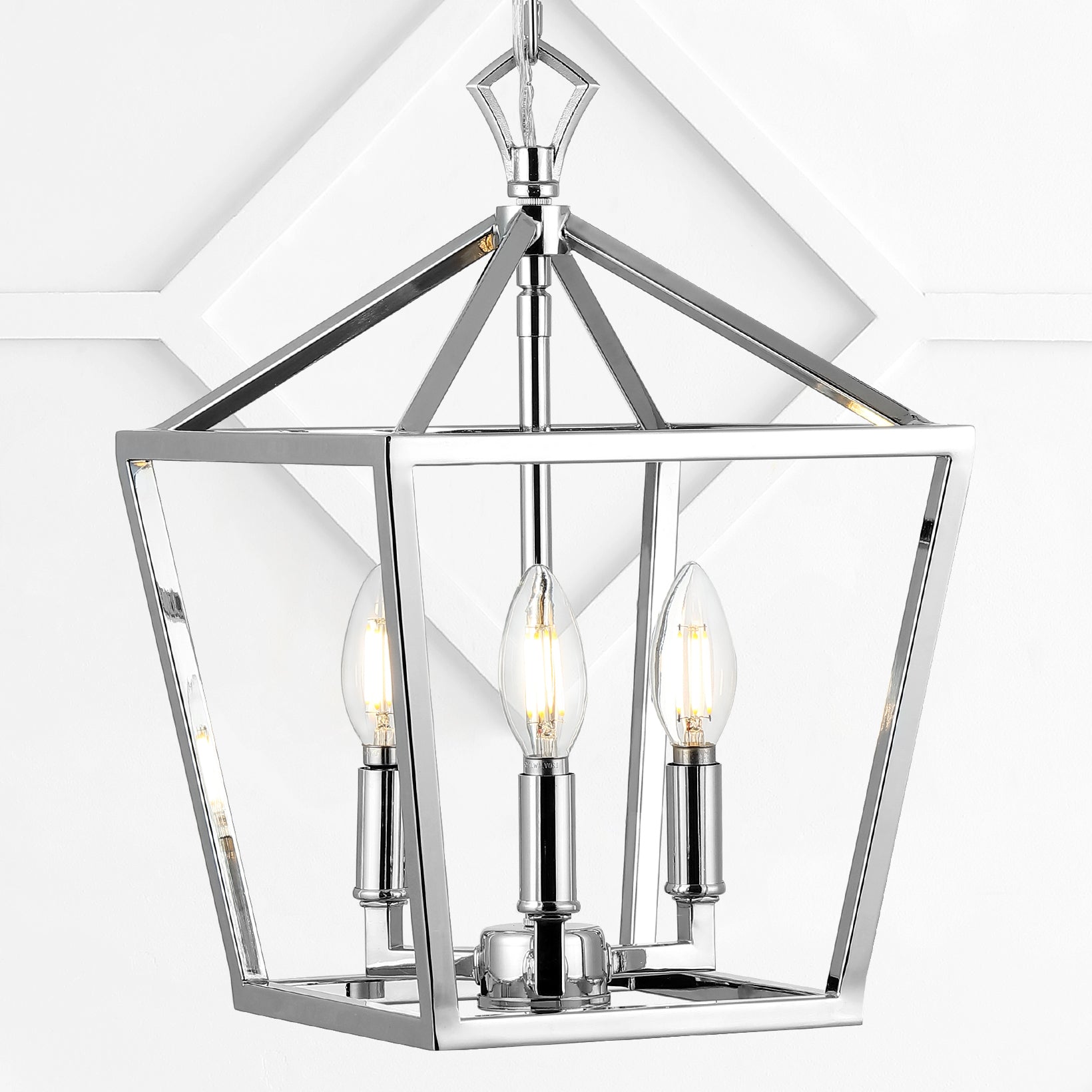 Ojai 3-Light Iron Classic Modern Pagoda LED Pendant Lantern