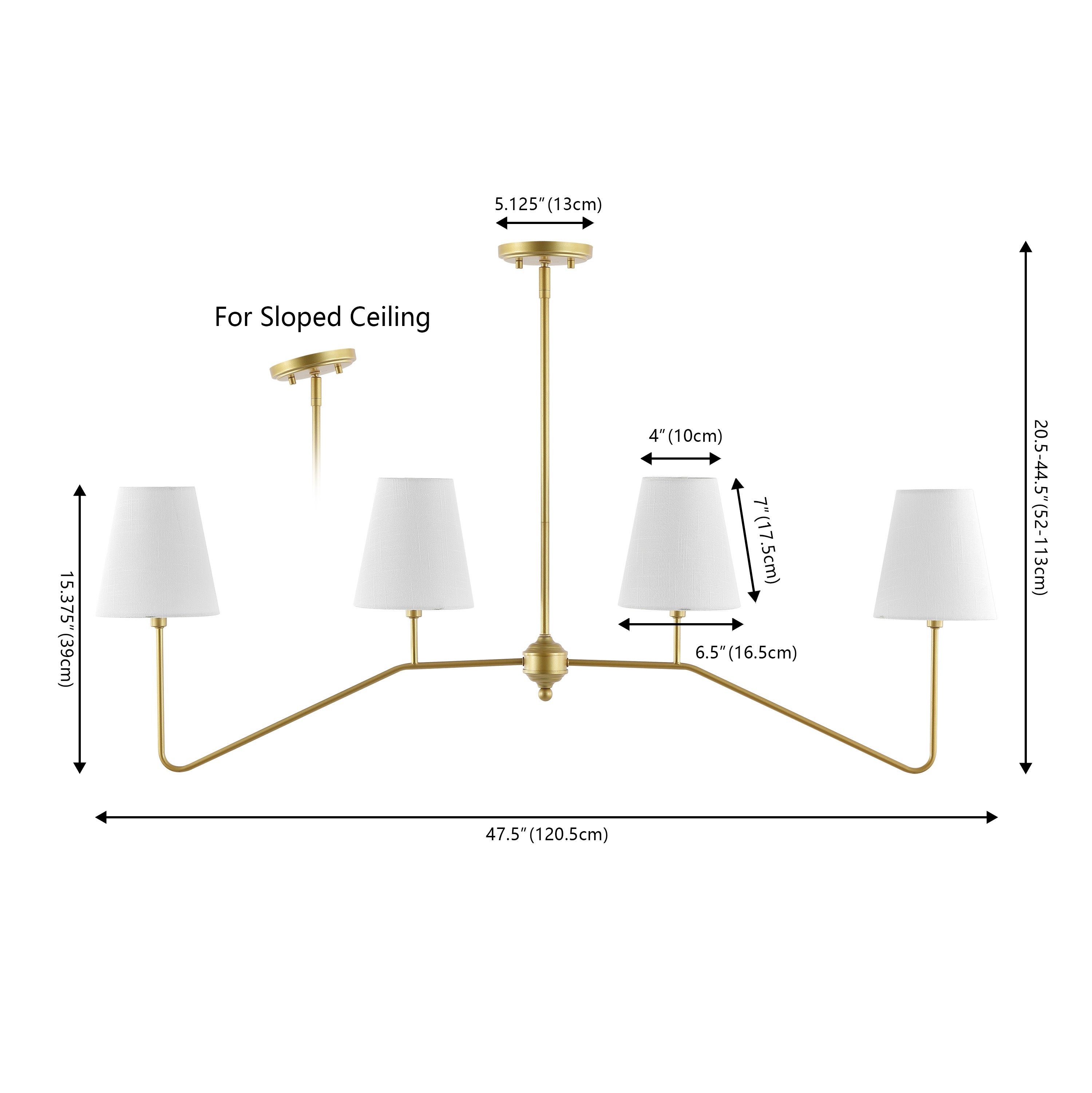 Signe 4-Light Classic Minimalist Iron Linear LED Pendant