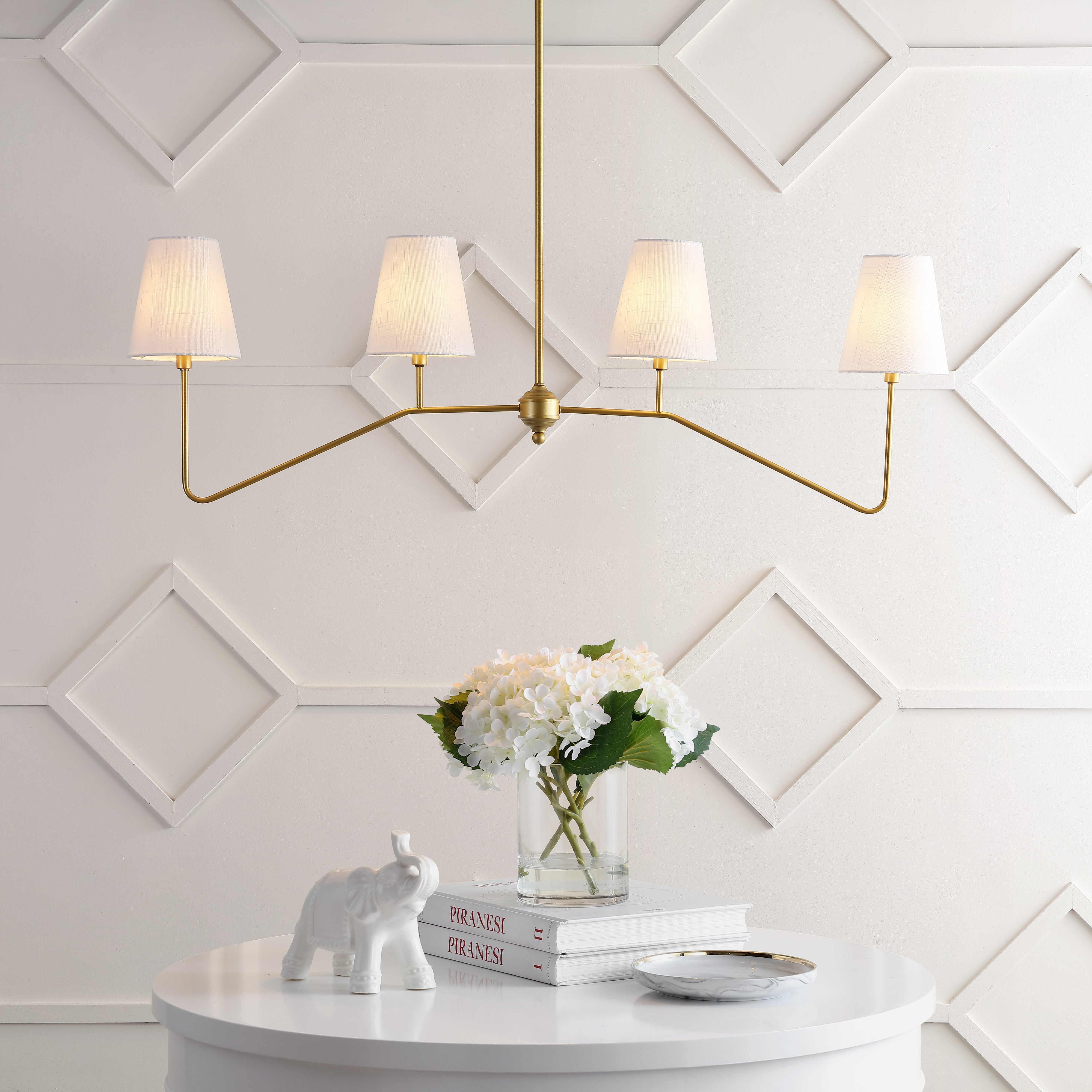 Signe 4-Light Classic Minimalist Iron Linear LED Pendant